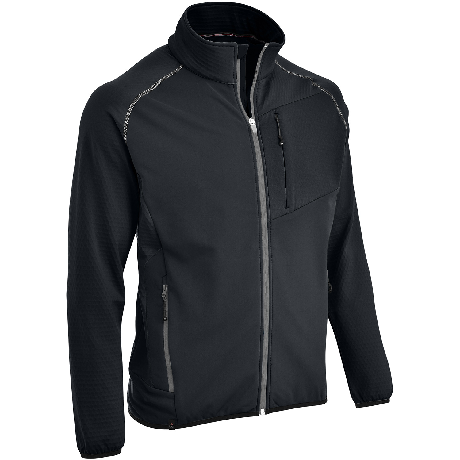 Herren Maul Sport Schwarz SAEntis - Fleecejacke 0101 58 Schlupfjacke