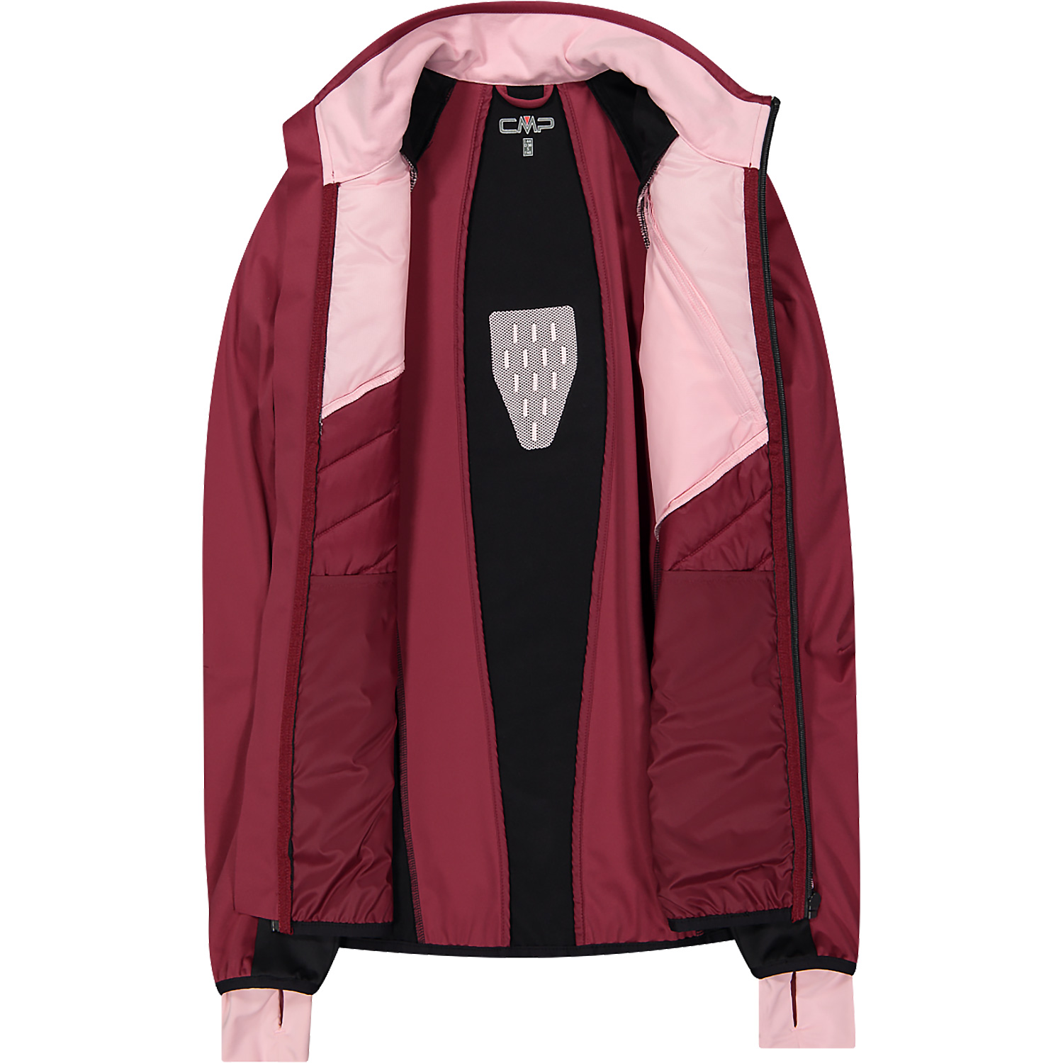 Damen CMP Pink WOMAN JACKET WITH DETACHABLE SLEEVES B709 36 Funktionsjacke
