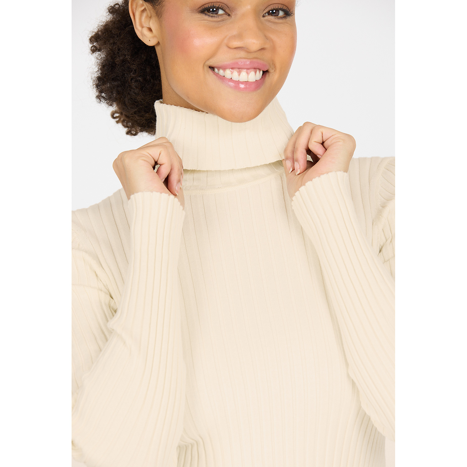 Damen Athlecia Dunkeloliv Jelina W Ribbed Turtleneck 1145 46 Shirt