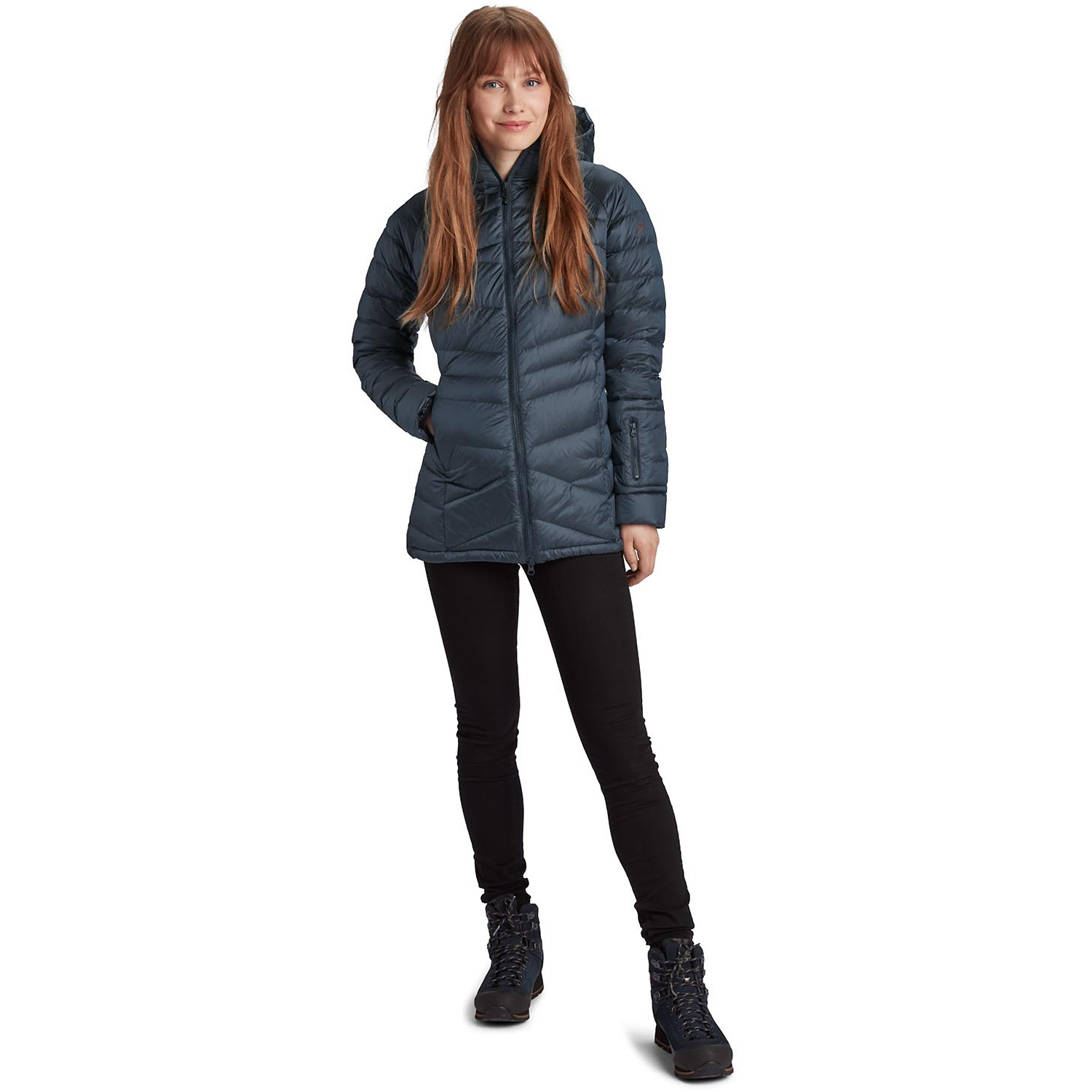 Damen Y by Nordisk Indigo WOMAN JACKET ZIP HOOD DETACHBLE INN.JACKET M916 42 Jacke