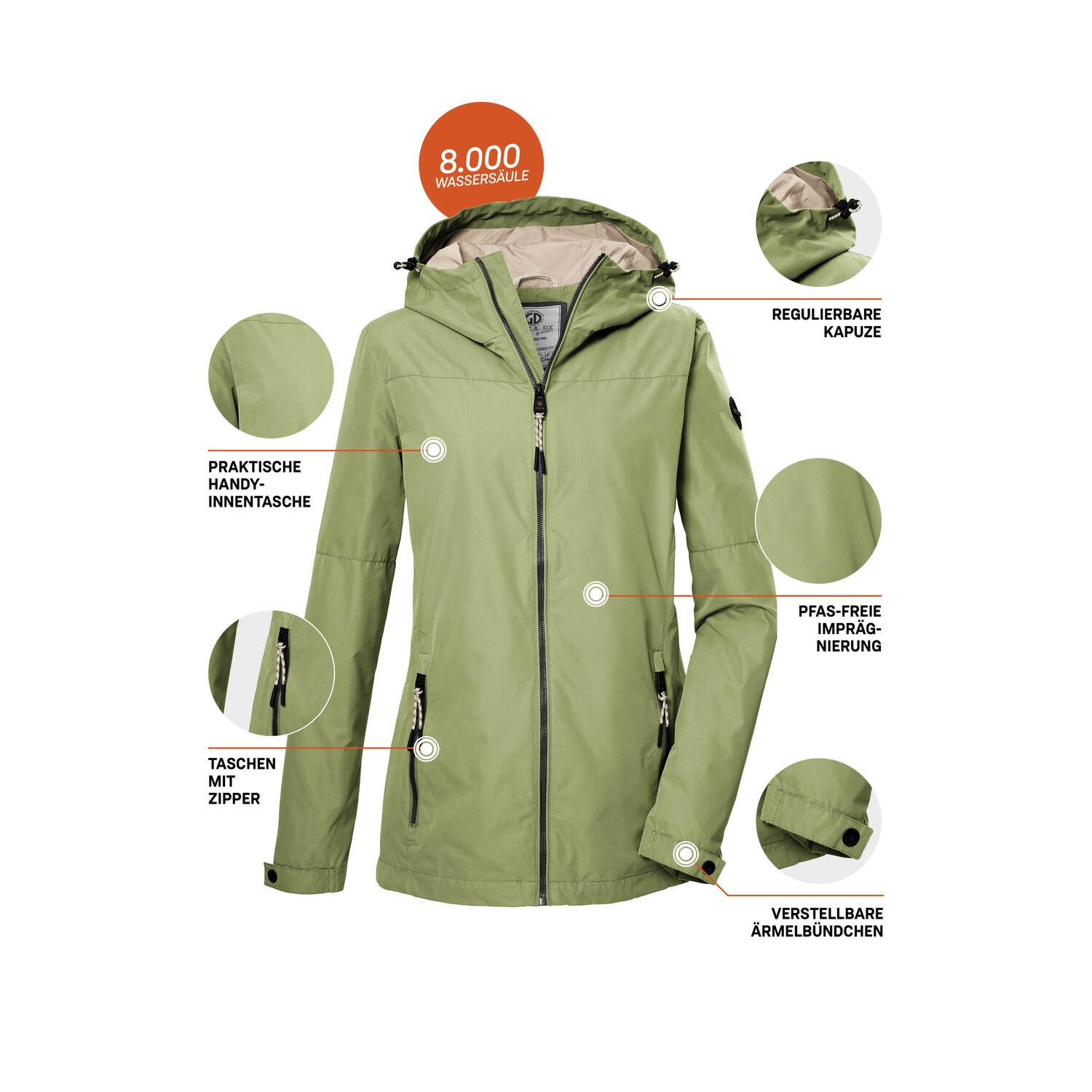 Damen G.I.G.A. DX by killtec Grün GS 71 WMN JCKT 00766 50 Funktionsjacke