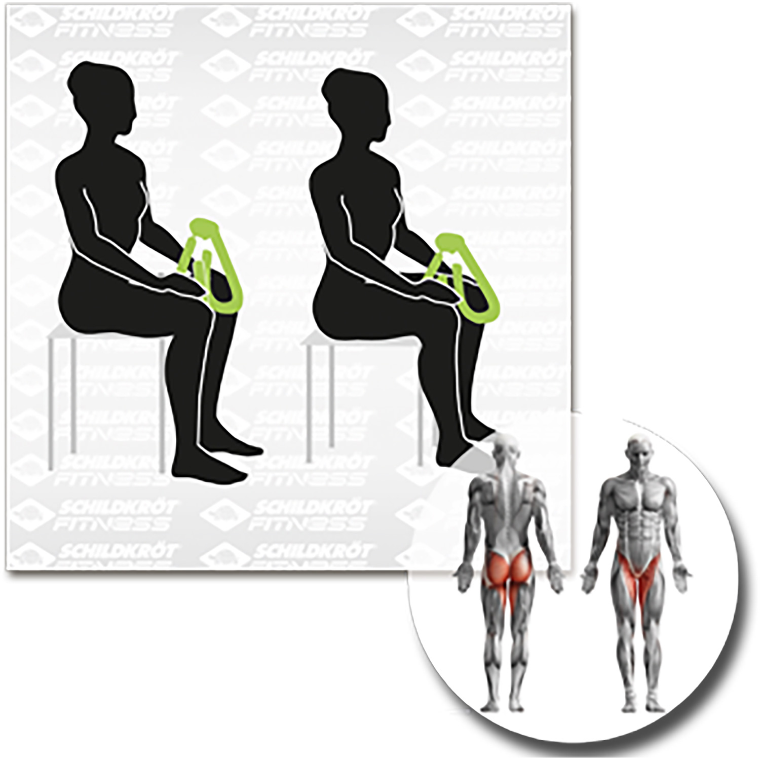 Unisex Schildkröt FITNESS wie abgebildet LEG-TRAINER - Oberschenkeltrainer, in 4C-Box, M-2022 000 - Fitnessgerät