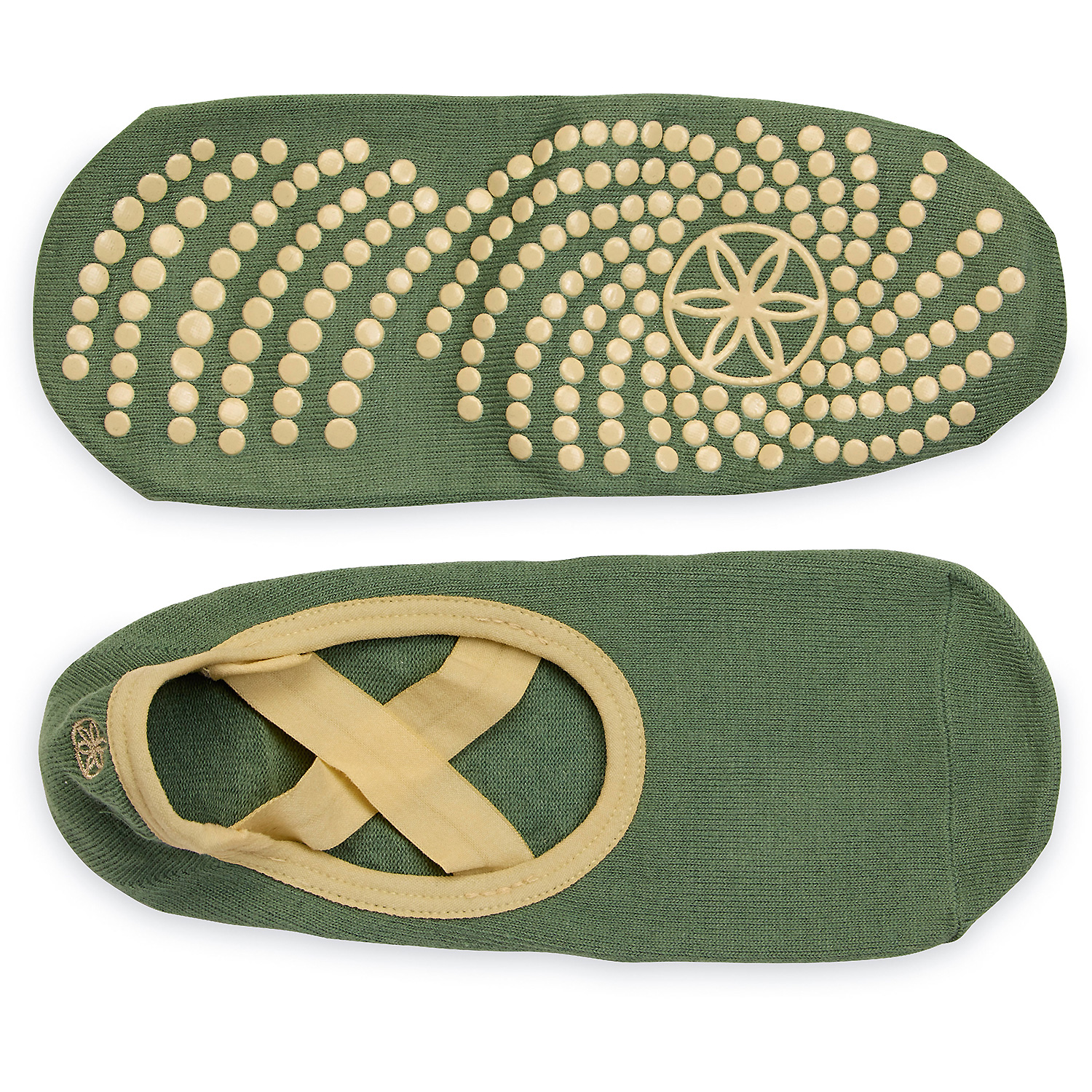 Damen Gaiam Oliv GRIPPY YOGA BARRE SOCKS OLIVE Socken