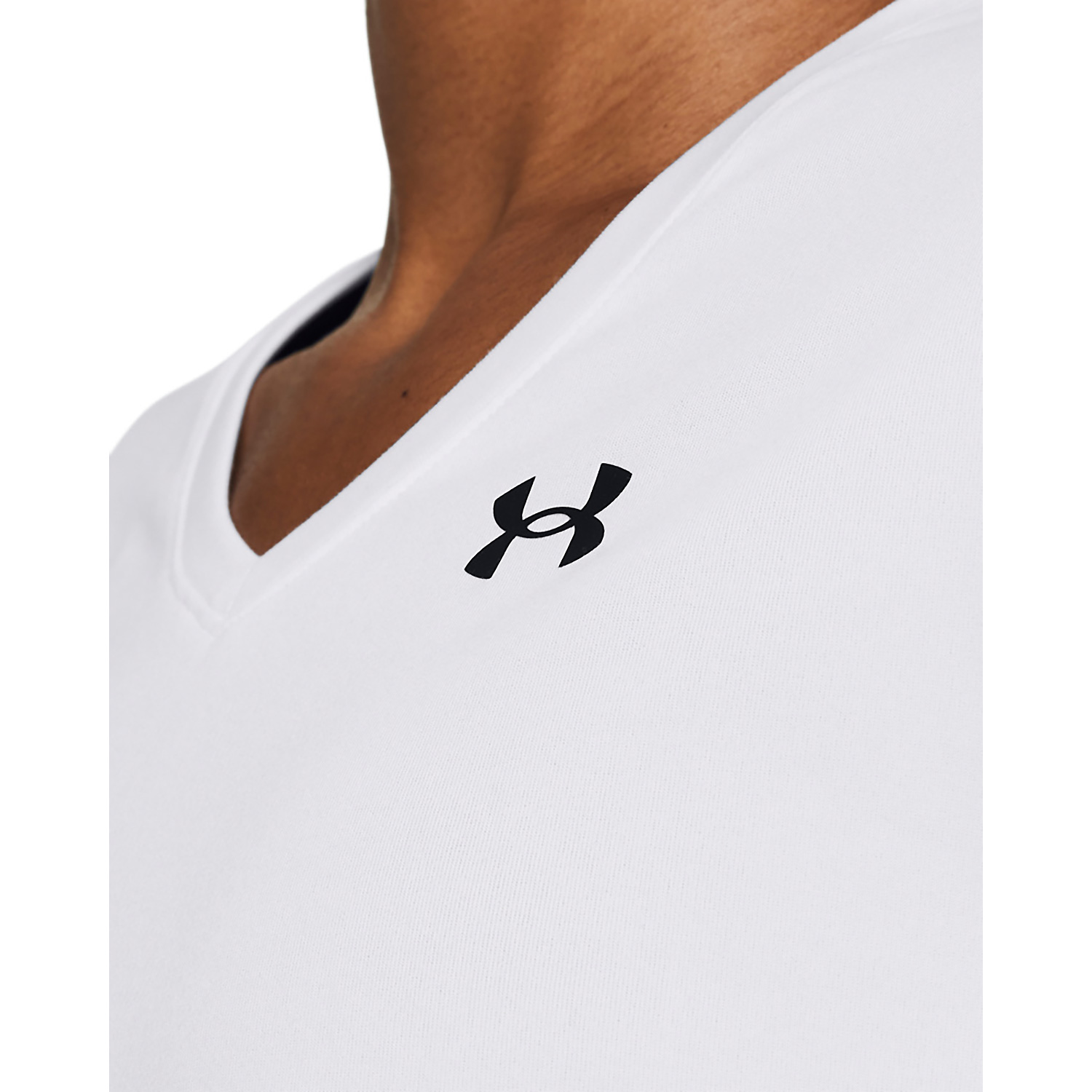 Herren Under Armour Weiß TECH SSV- SOLID 100 L Shirt