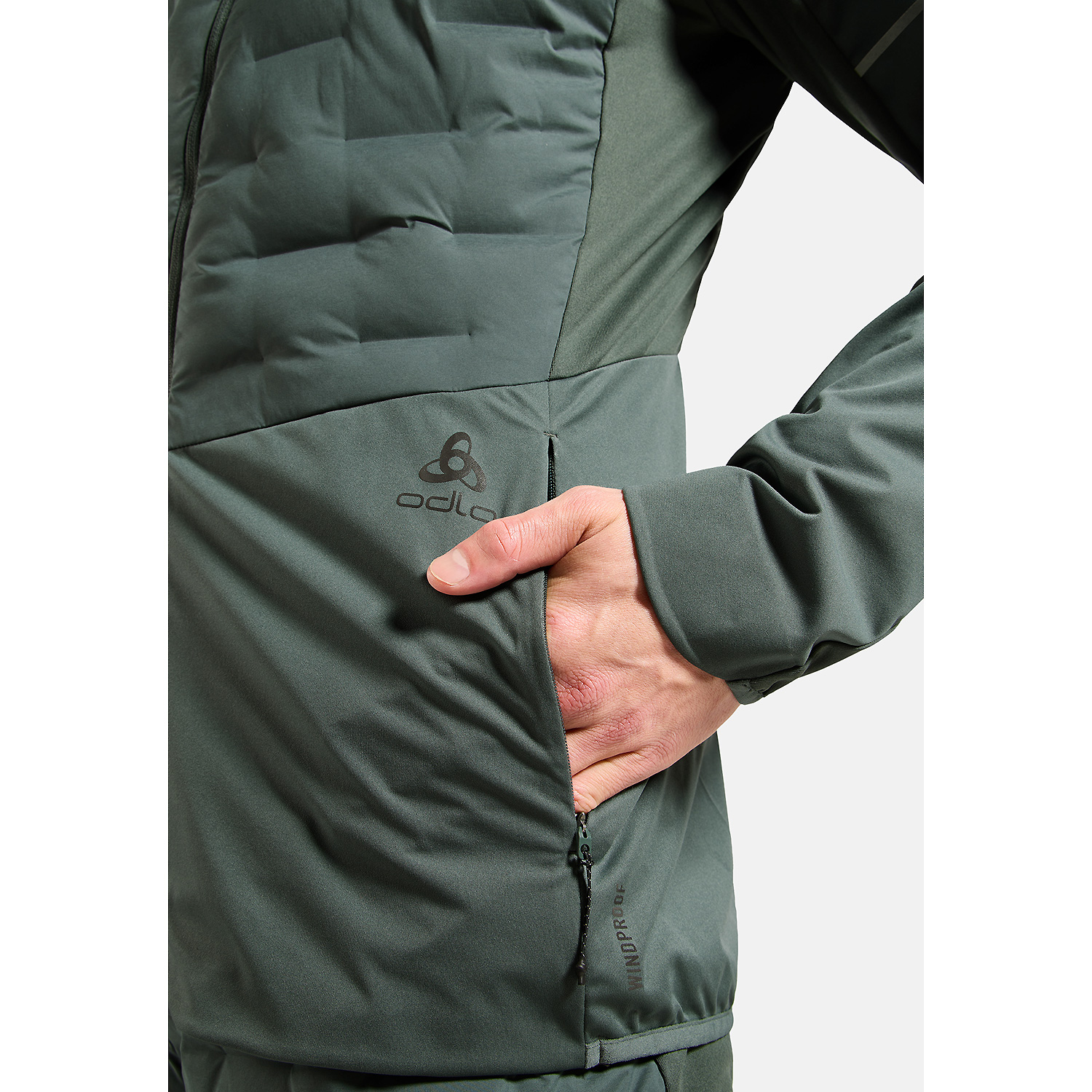 Herren Odlo Grau ZEROWEIGHT INSULATOR Funktionsjacke