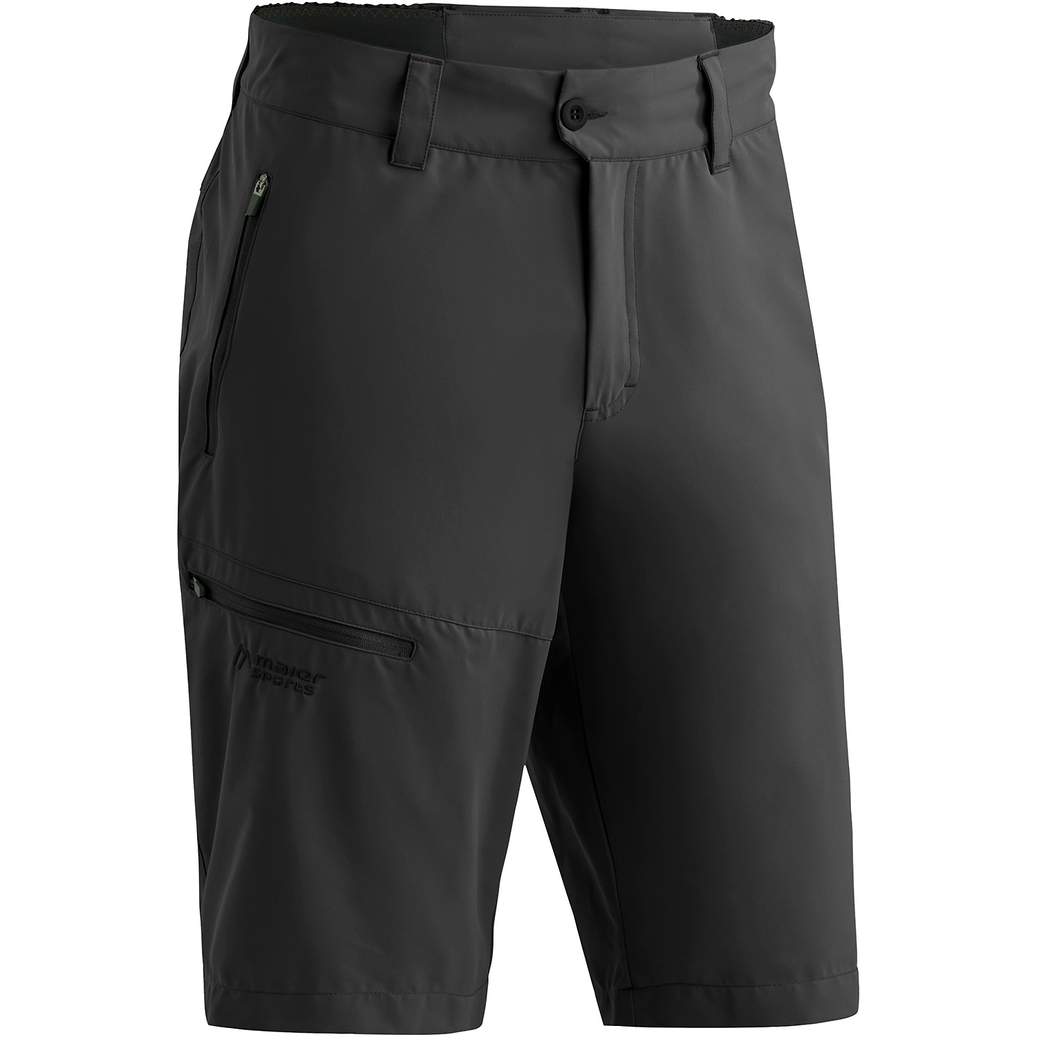 Herren Maier Sports Schwarz Nil Short LP   M10900 60 Bermuda