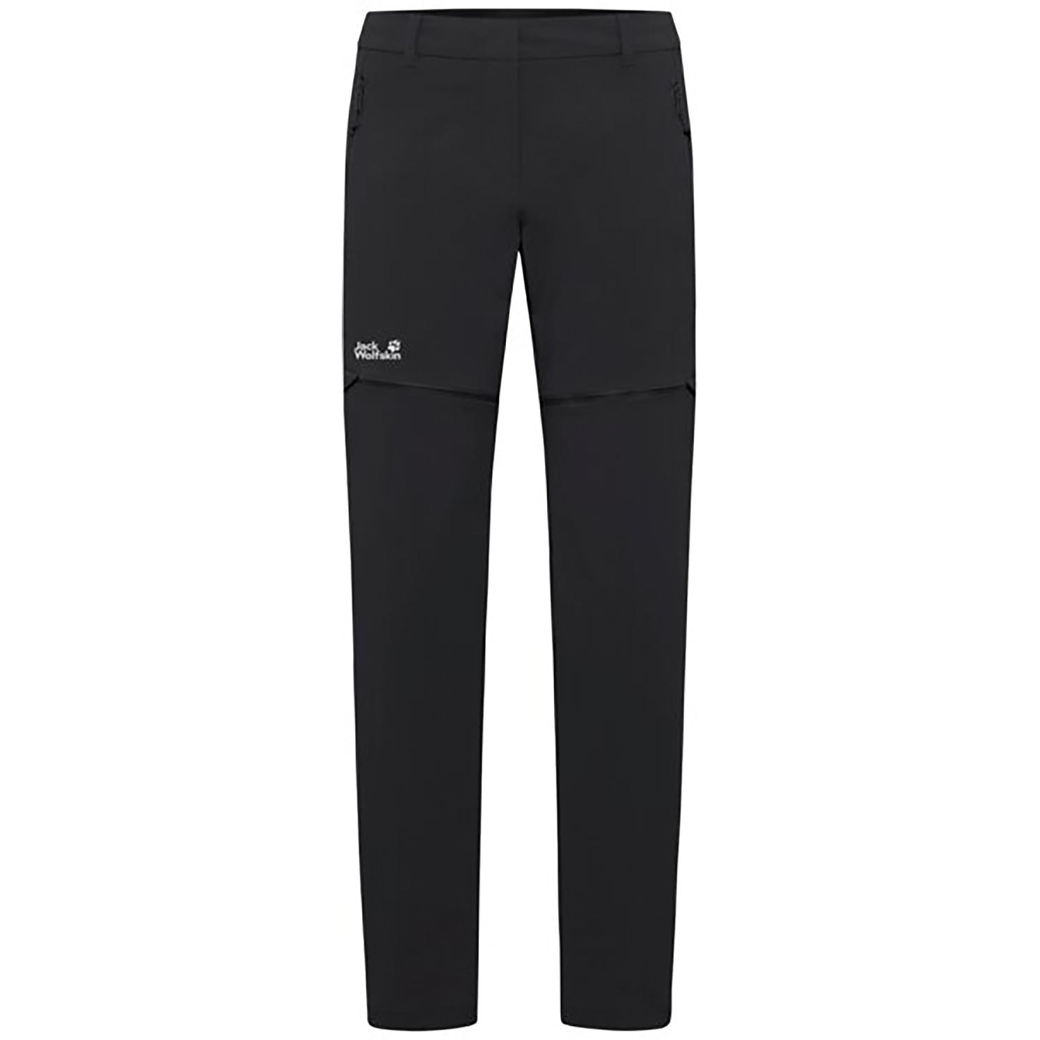 Damen Jack Wolfskin Schwarz HIKEOUT ZIP AWAY PANTS W Hose