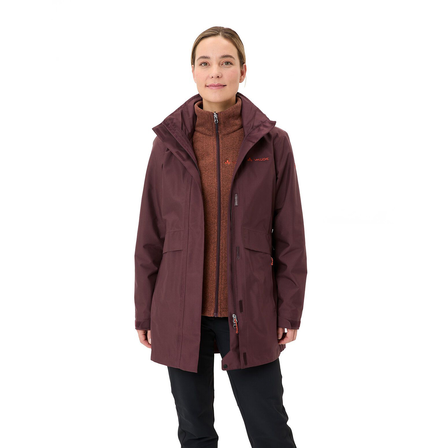 Damen Vaude Bordeaux Wo Idris 3in1 Parka IV 318 34 Doppeljacke