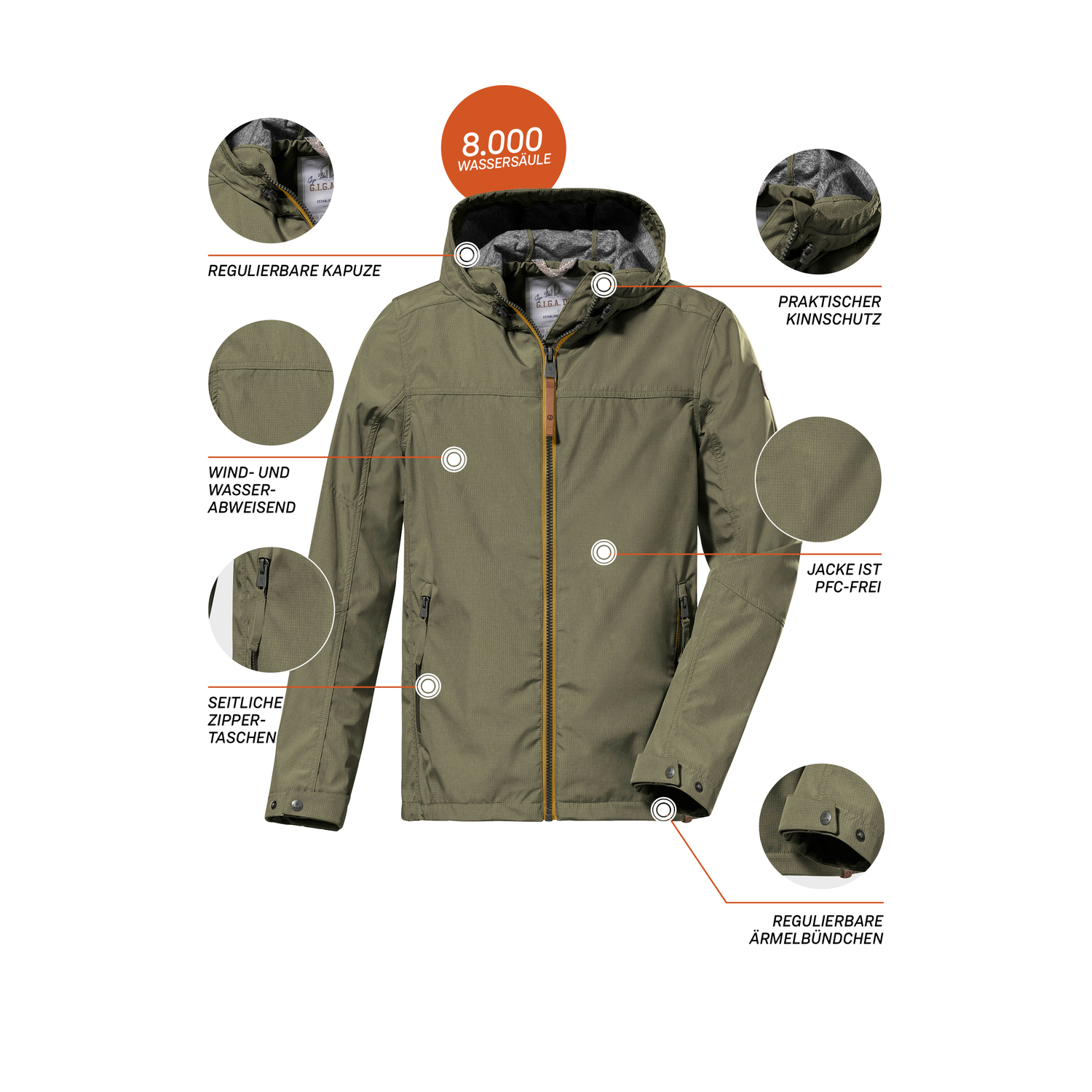 Herren G.I.G.A. DX by killtec Oliv GS 9 MN SFTSHLL JCKT 00733 XXL Funktionsjacke