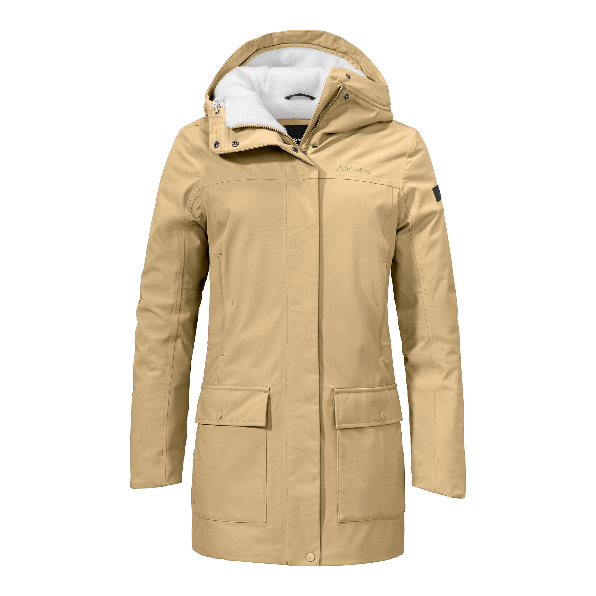 Damen Schöffel Camel Ins. Parka Rotterdam L 4340 46 Mantel