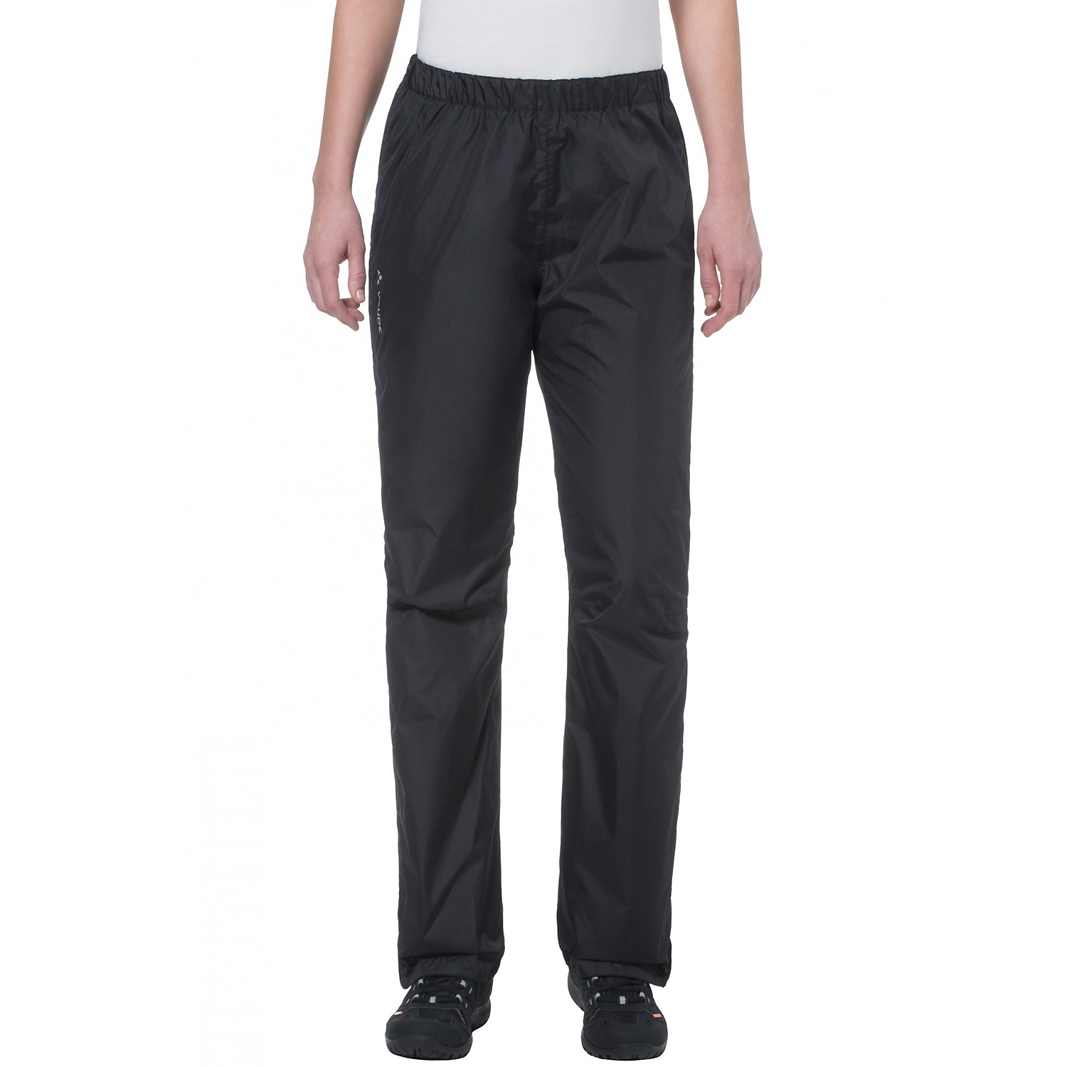 Damen VauDe Schwarz Wo Fluid Full-Zip Pants S/S 010 42 Regenhose