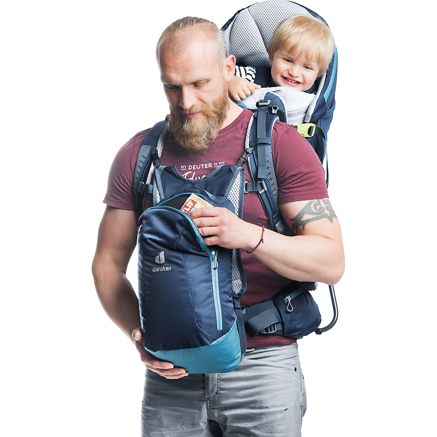Kinder Deuter Blau Security Holster 7000 - Kleintasche