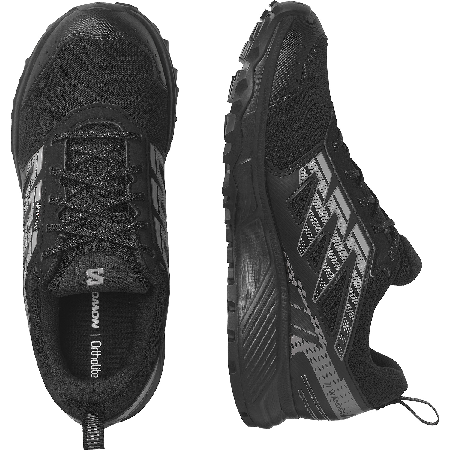 Damen Salomon wie abgebildet SHOES WANDER GTX W Black/Pkiten/Gull 000 9,5 Trailrunningschuhe