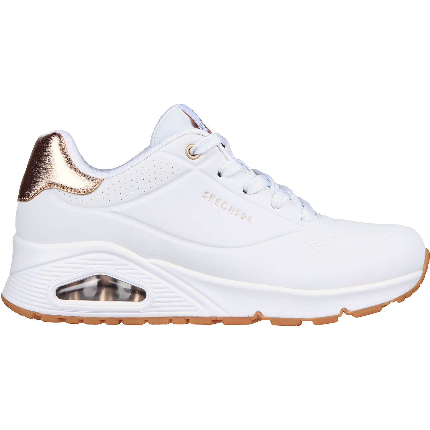 Damen Skechers Weiß UNO GOLDEN AIR Freizeitschuh