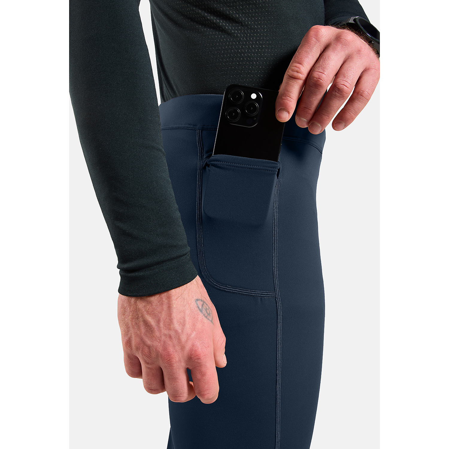 Herren Odlo Royal Blau ESSENTIAL WARM Tight