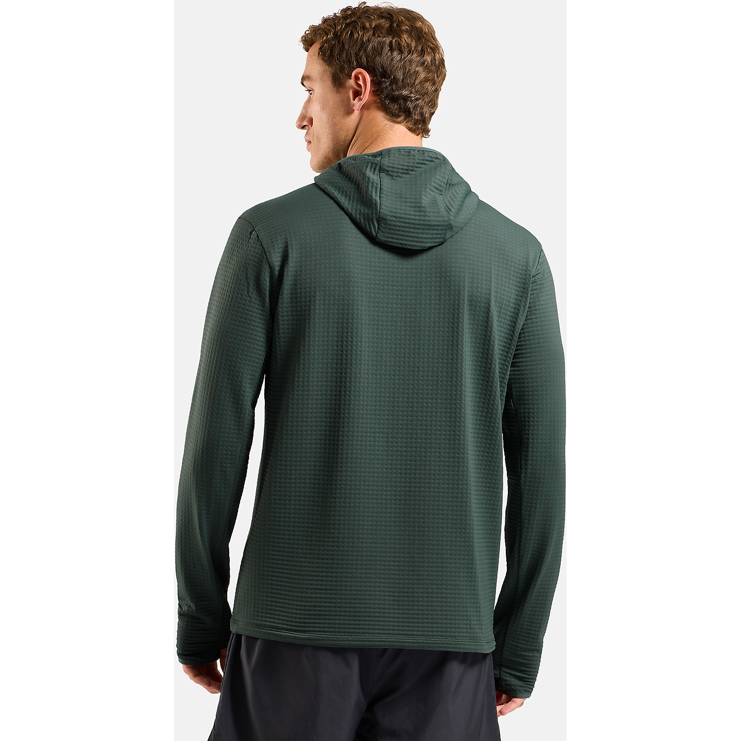 Herren Odlo Grau ESSENTIAL THERMAL Kapuzensweat