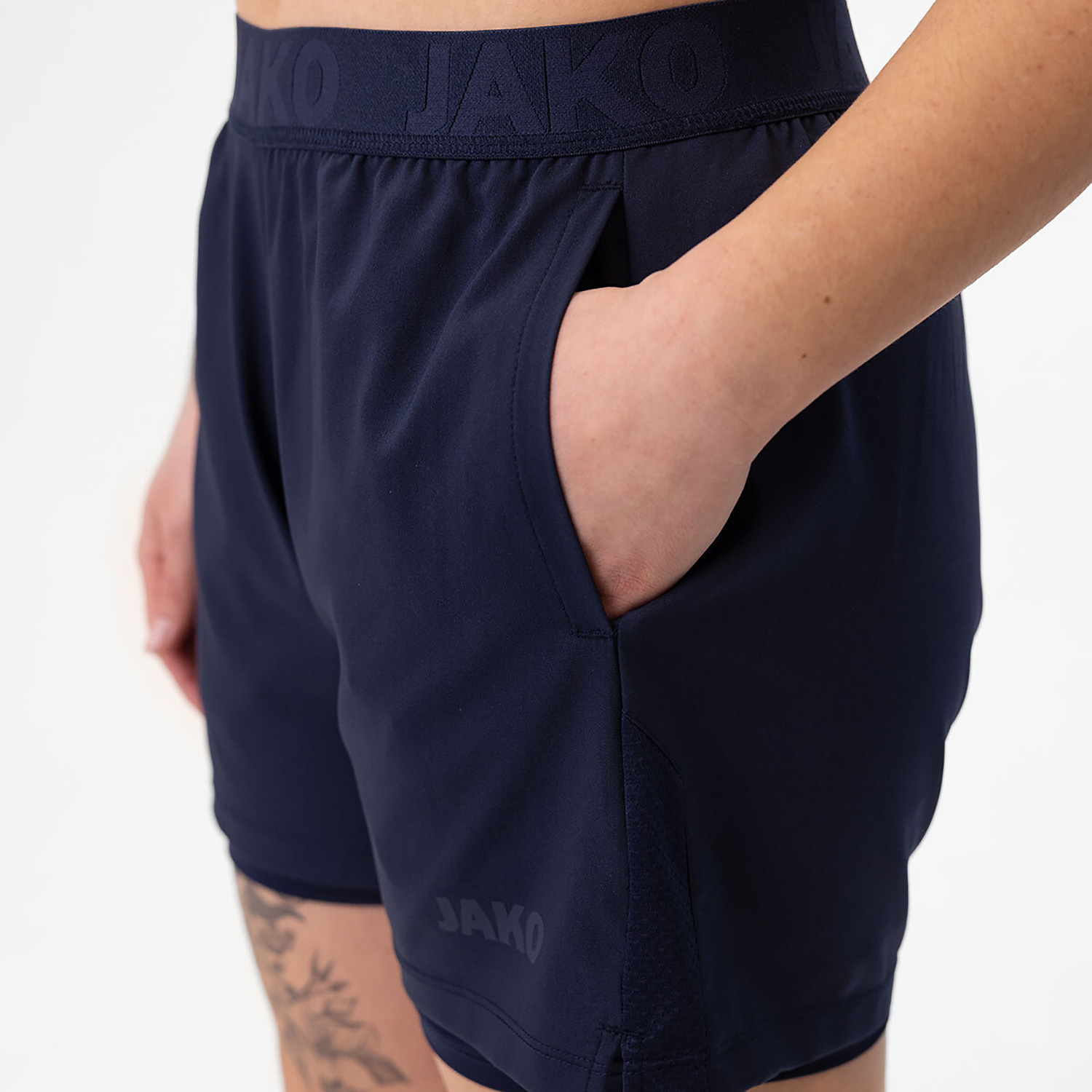 Damen Jako Marine 2-in-1 Short Power Tight