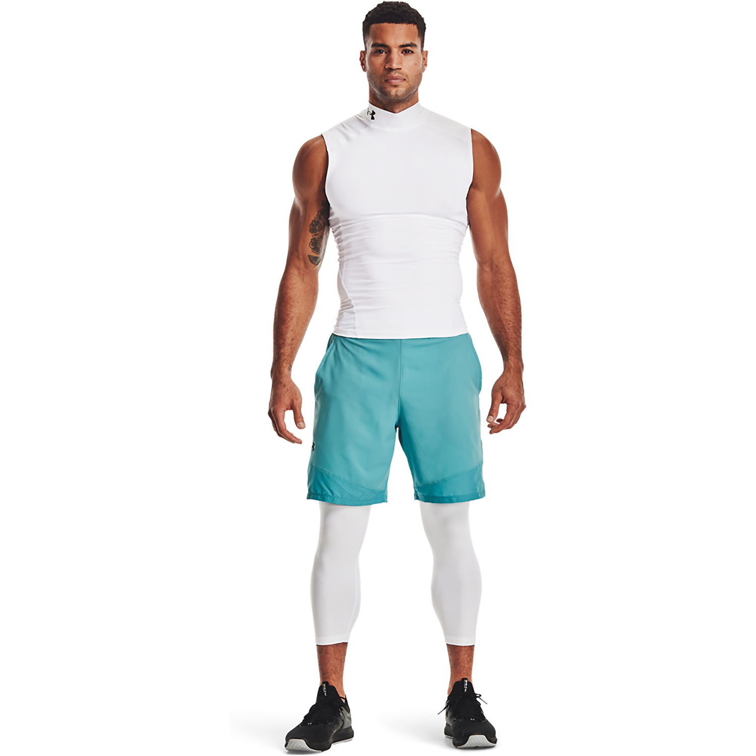 Damen Under Armour Weiß UA HG ARMOUR COMP MOCK SL 100 M Shirt