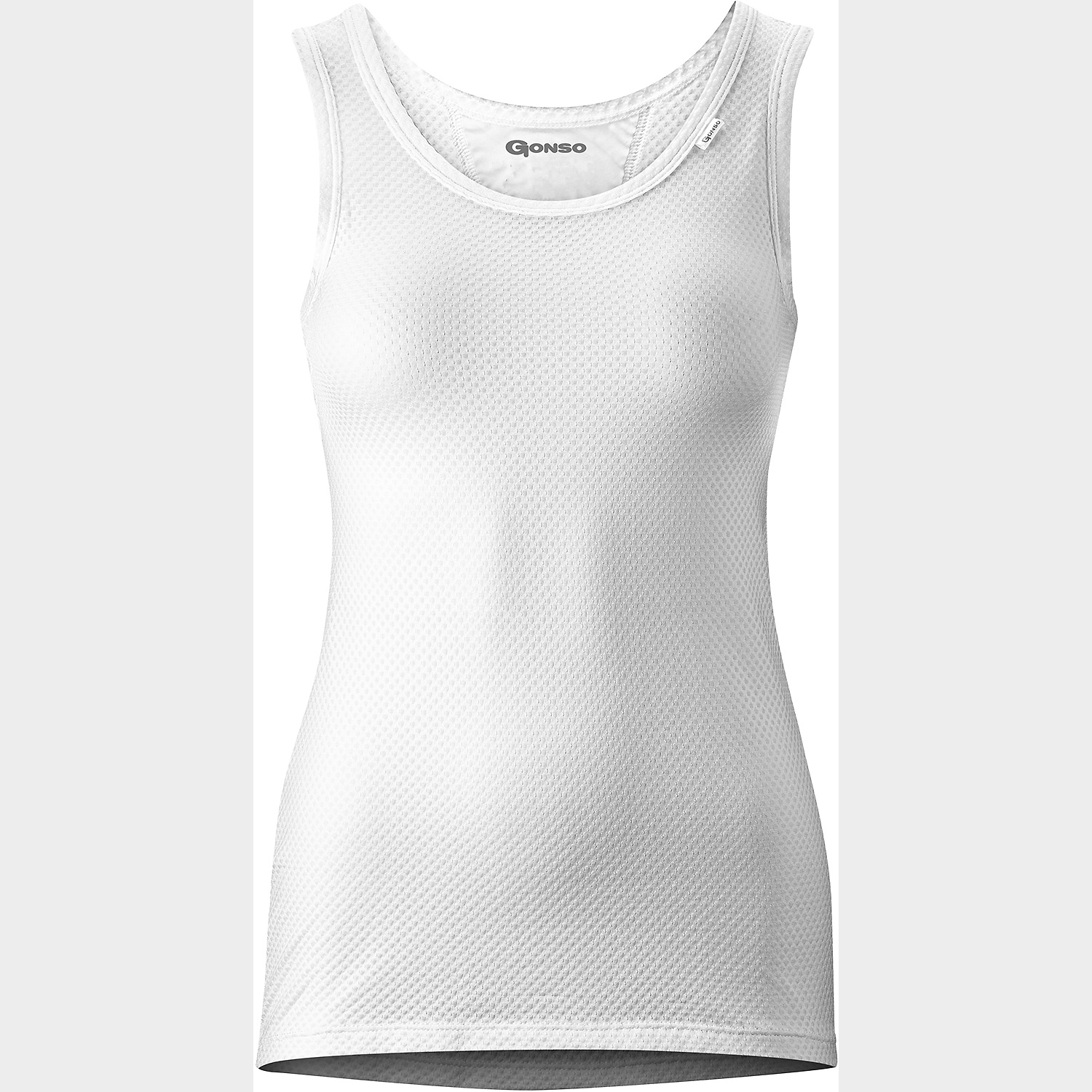 Damen Gonso Weiß Base Shirt Sleeveless W Short