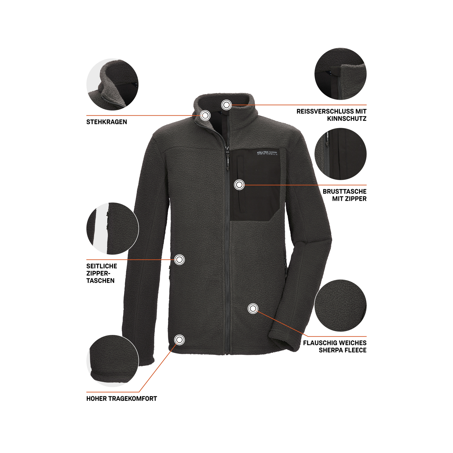 Herren killtec Steingrau