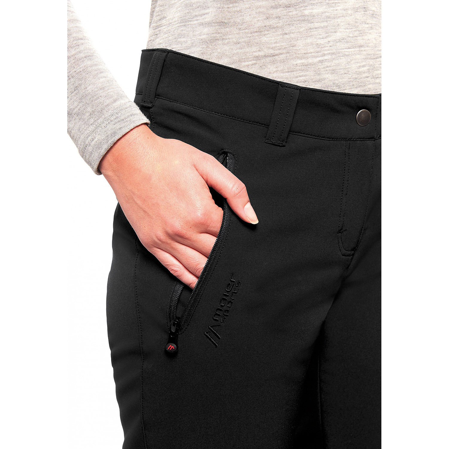 Damen Maier Sports Schwarz Lana slim Da-Hose el. 949 20 Hose