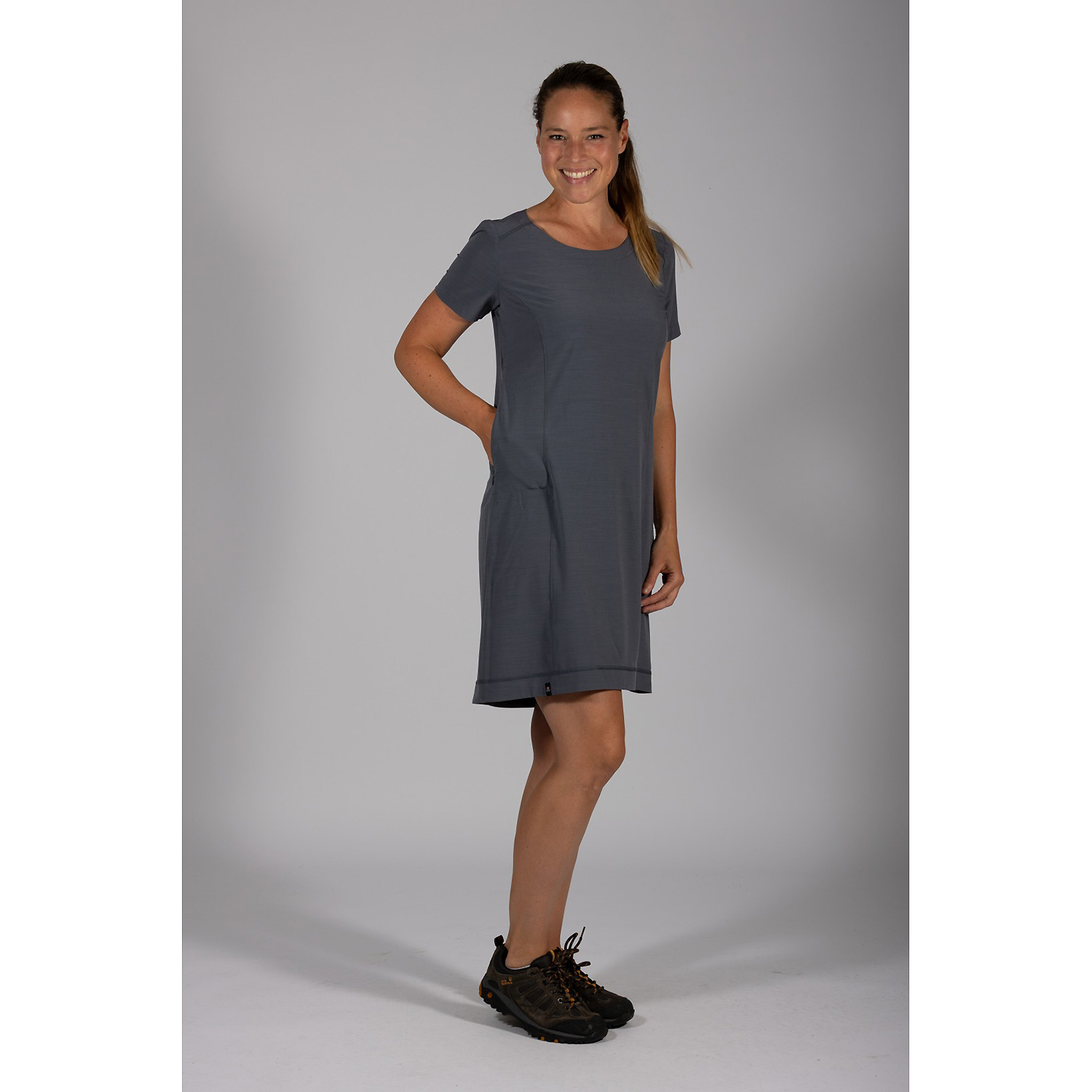 Damen Maul Sport Dunkelgrau Welschnofen fresh - Kleid elas 10 38 Kleid