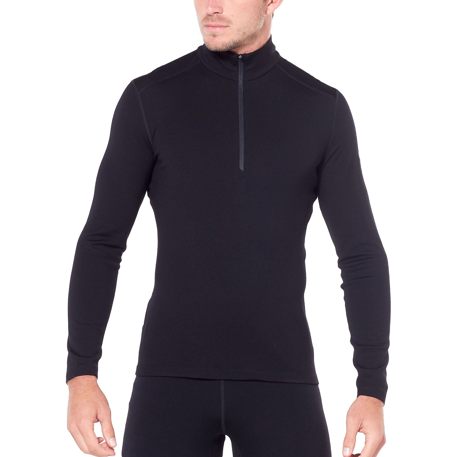 Herren Icebreaker Schwarz Men 260 Tech LS Half Zip 001 XXL Rolli