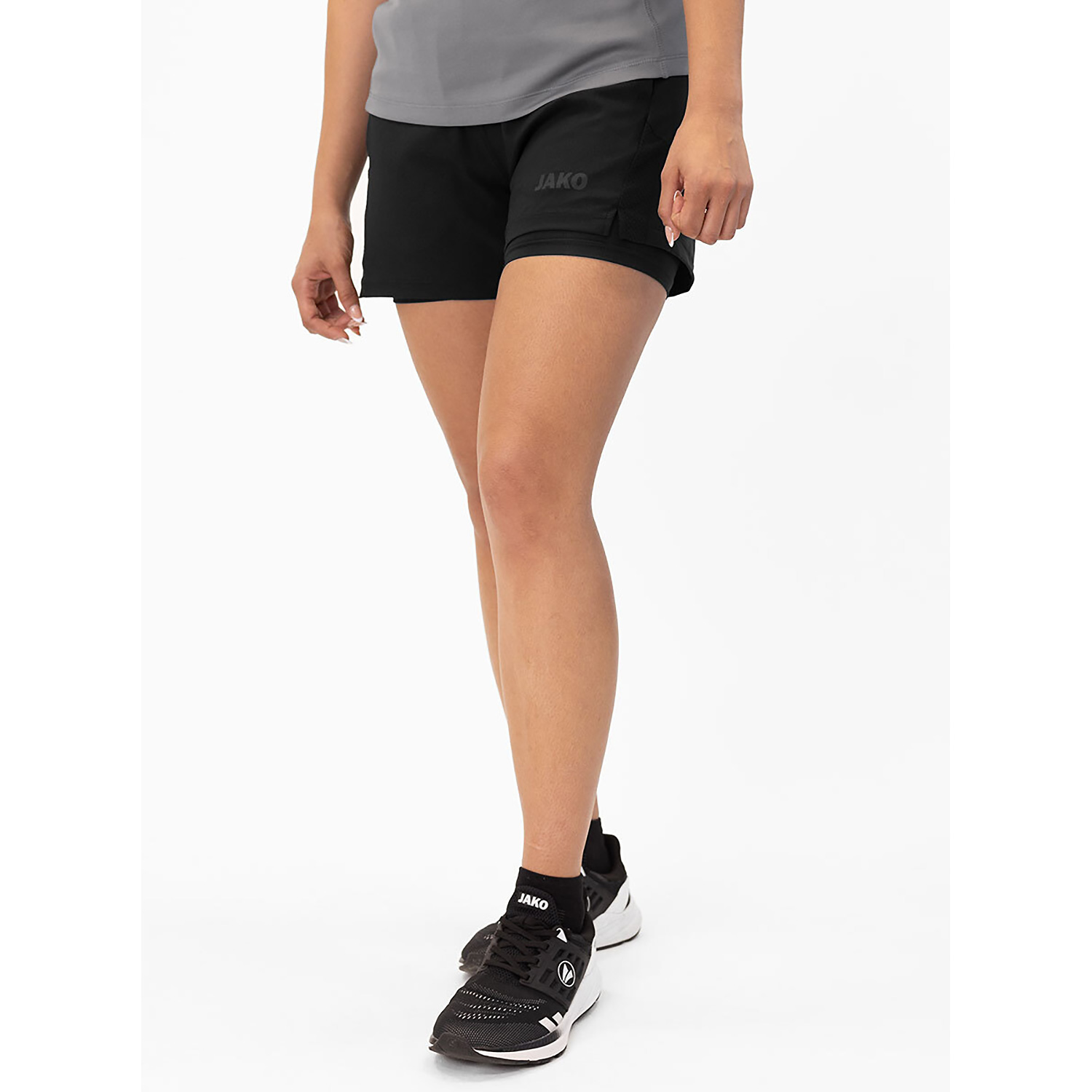 Herren Jako Schwarz 2-in-1 Short Power Tight