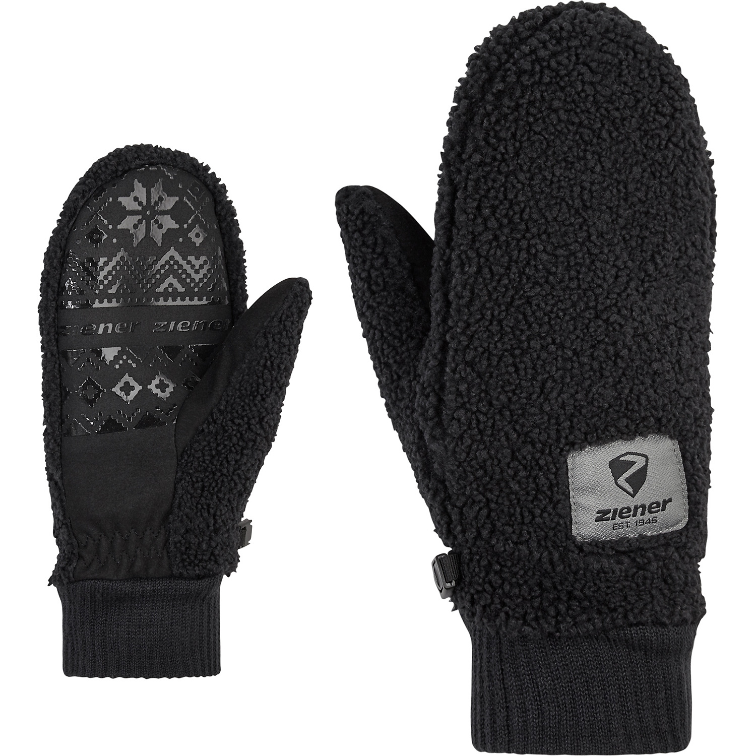 Damen Ziener Schwarz ISHERPA-Z MITTEN glove lady 12 L Handschuh