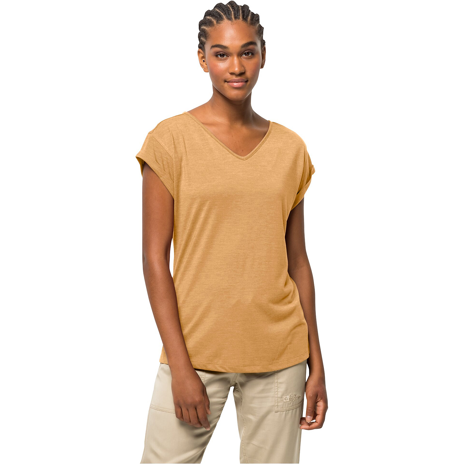 Damen Jack Wolfskin Gelb CORAL COAST T W Shirt