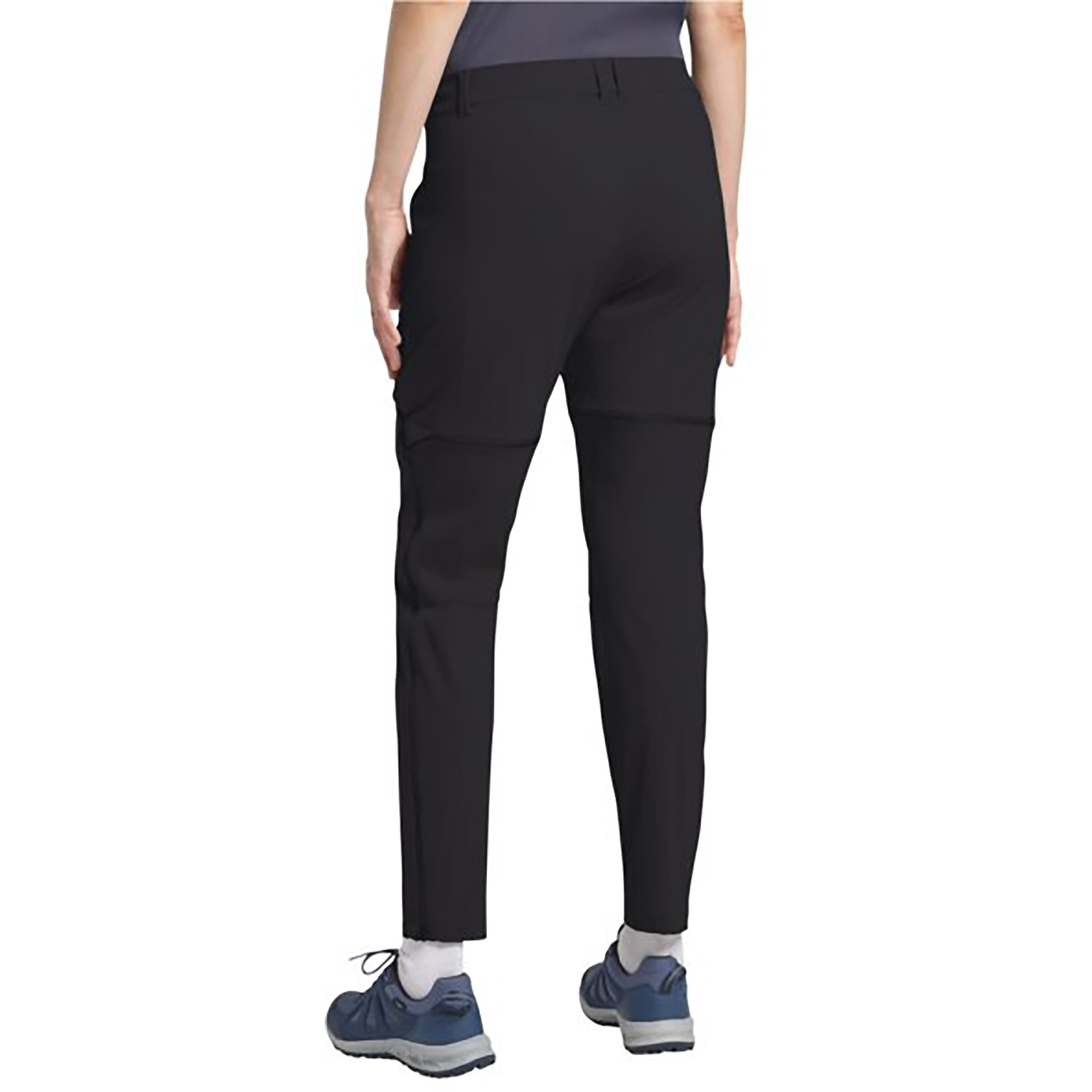 Damen Jack Wolfskin Schwarz HIKEOUT ZIP AWAY PANTS W Hose