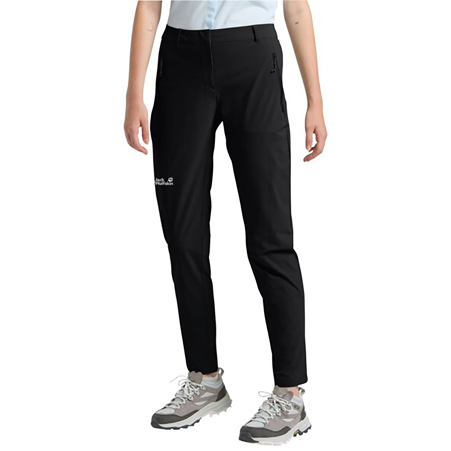 Damen Jack Wolfskin Schwarz HIKEOUT PANTS W Hose