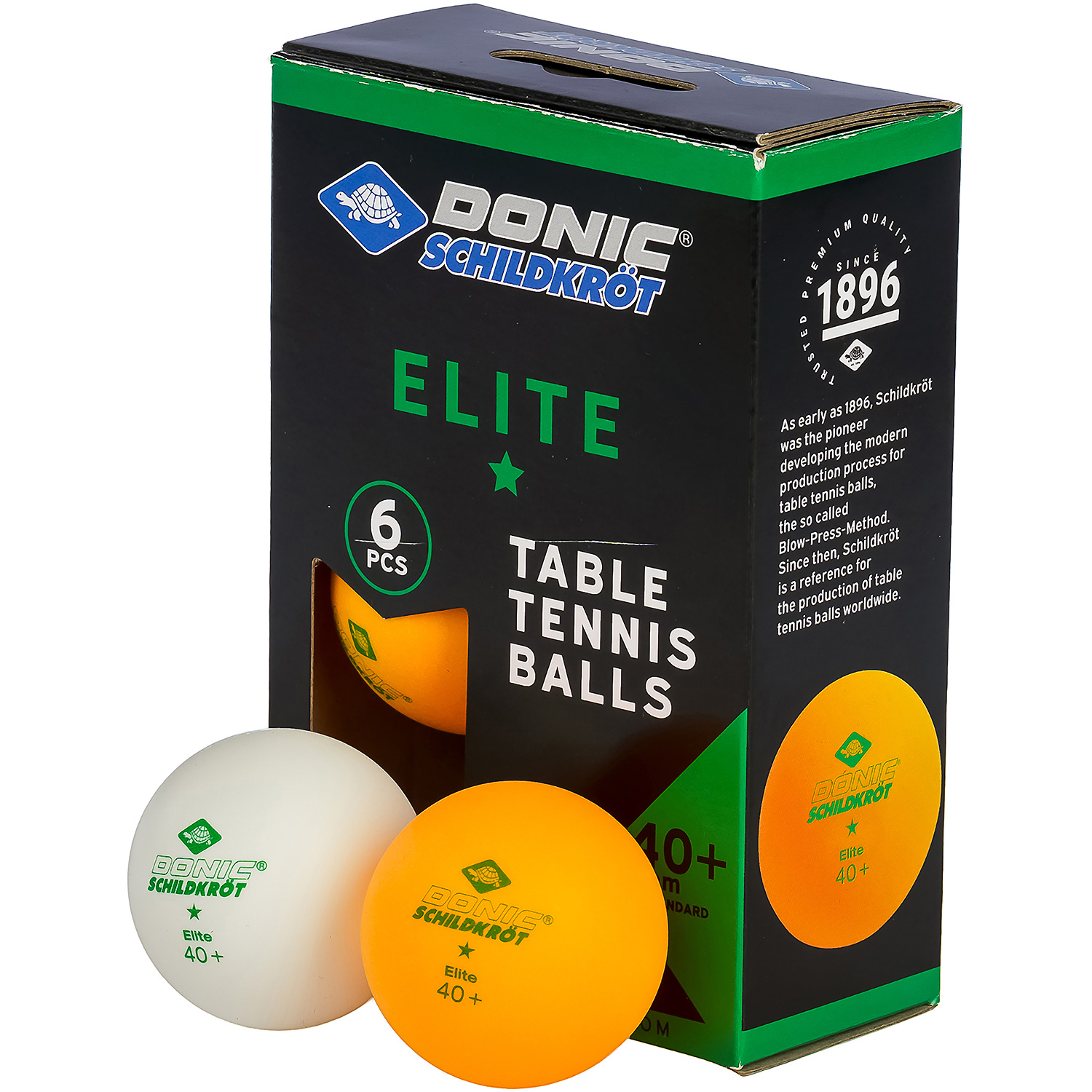 Unisex Schildkröt wie abgebildet TT-Ball 1-Stern ELITE POLY 40+, mixed 3 white/ 3 orange 000 - Ball