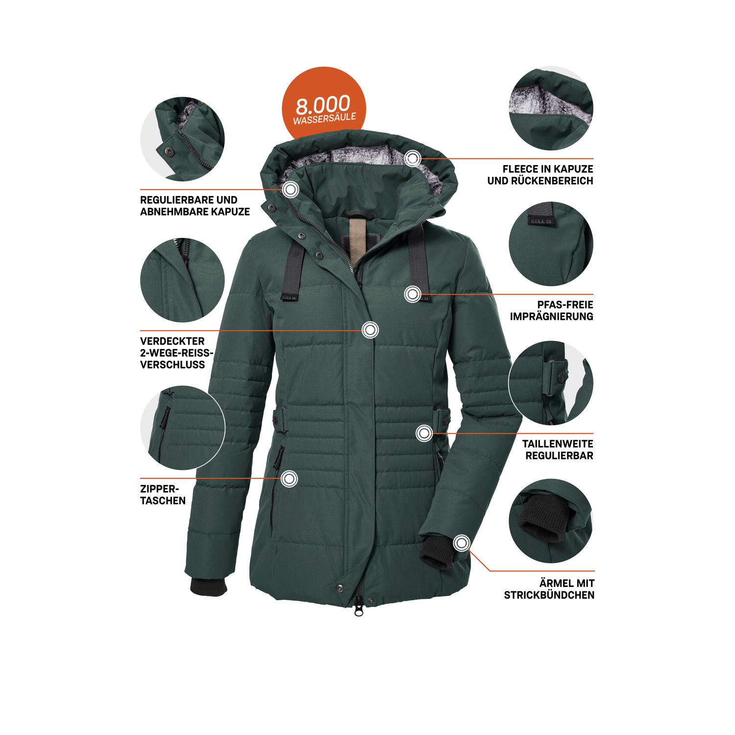 Damen G.I.G.A. DX by killtec Grün GW 25 WMN QLTD JCKT 00787 50 Funktionsjacke