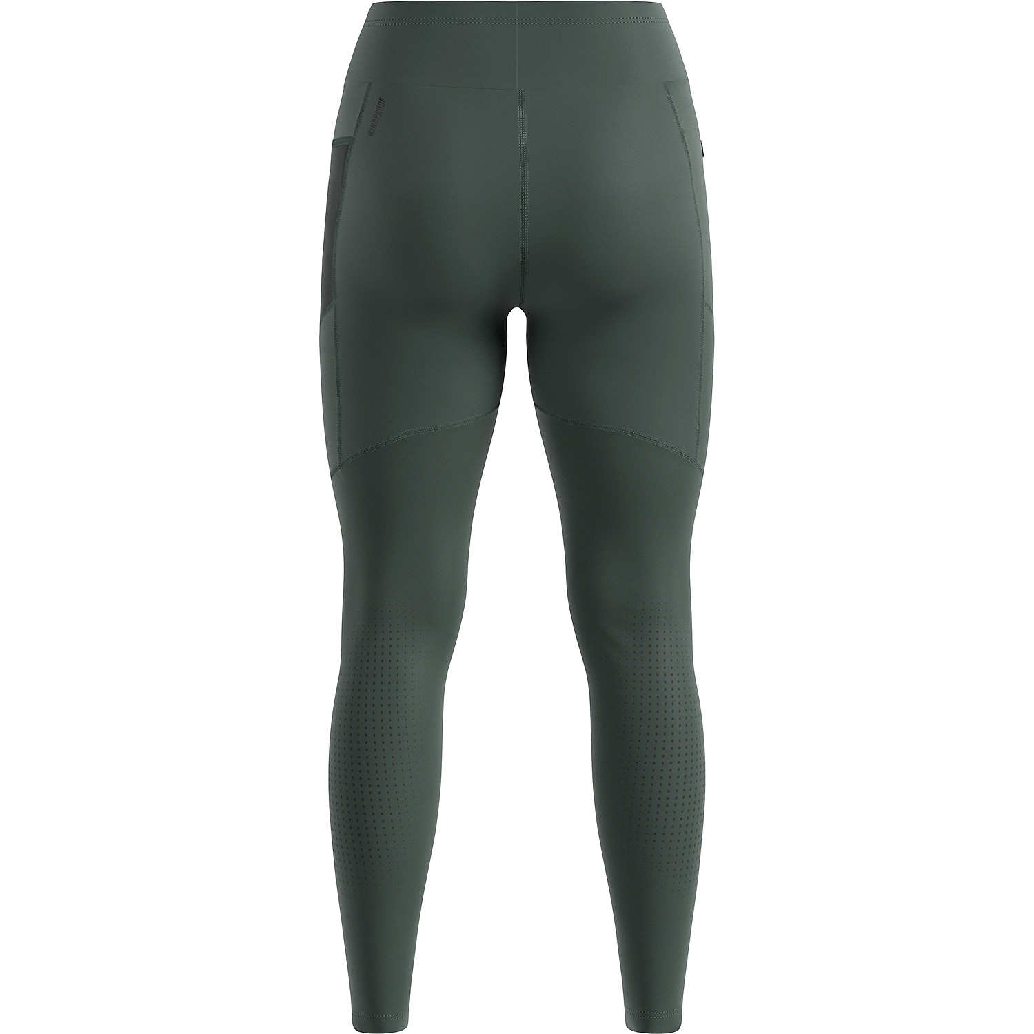 Damen Odlo Grau ZEROWEIGHT WARM REFLECTIVE Tight