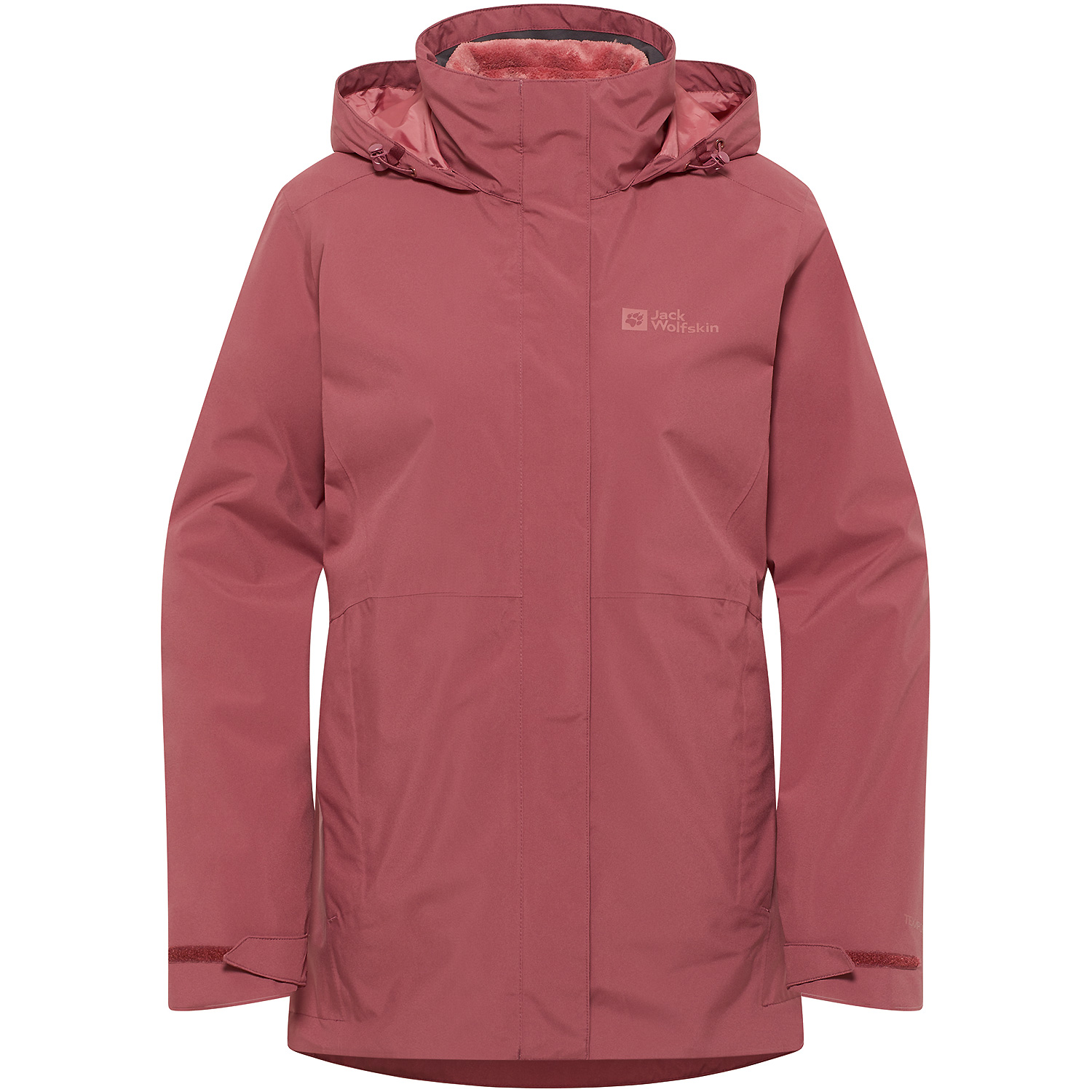 Damen Jack Wolfskin Dunkelrot ROTWAND 3IN1 JKT W J0128 XXL Funktionsjacke