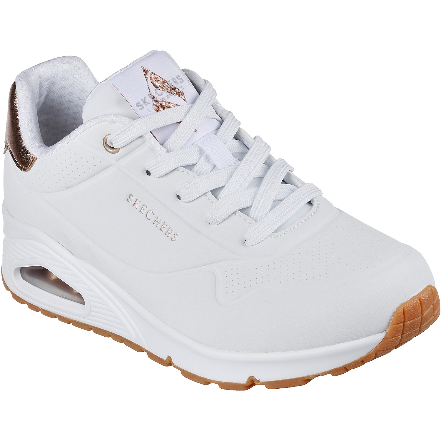 Damen Skechers Weiß UNO GOLDEN AIR Freizeitschuh