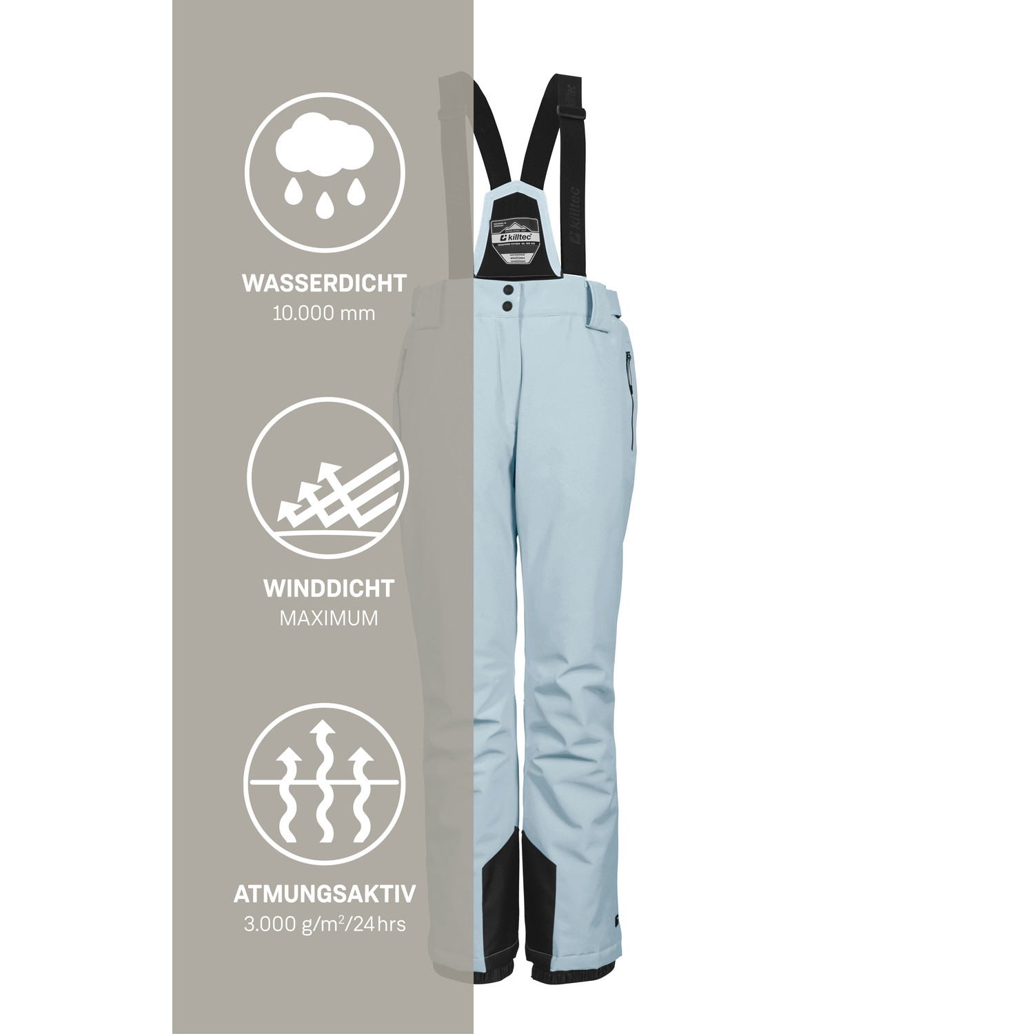 Damen killtec Kristallblau KSW 249 WMN SKI PNTS_ERIELLE 00525 50 Latzhose