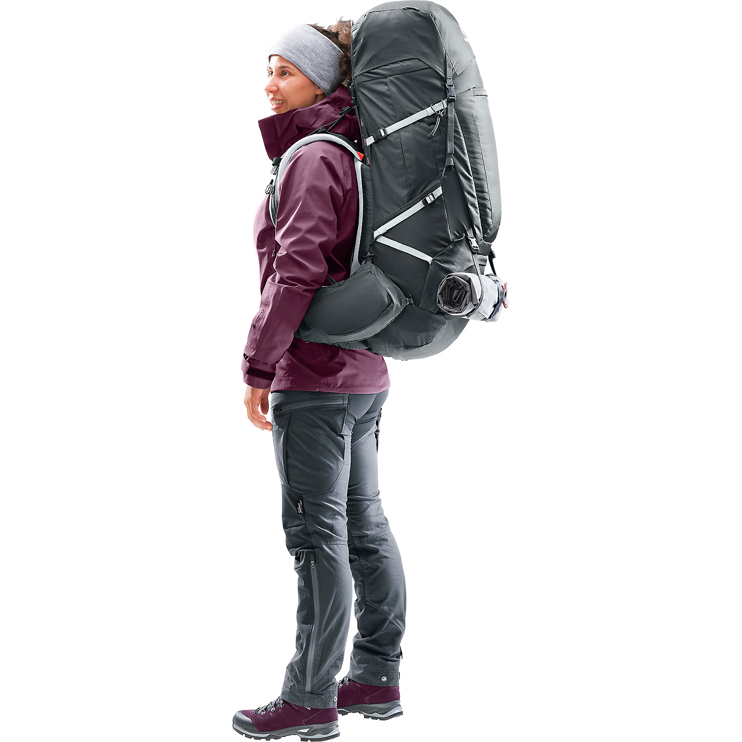 Damen DEUTER Dunkelgrau Aircontact Pro 65+10 SL 4014 - Rucksack