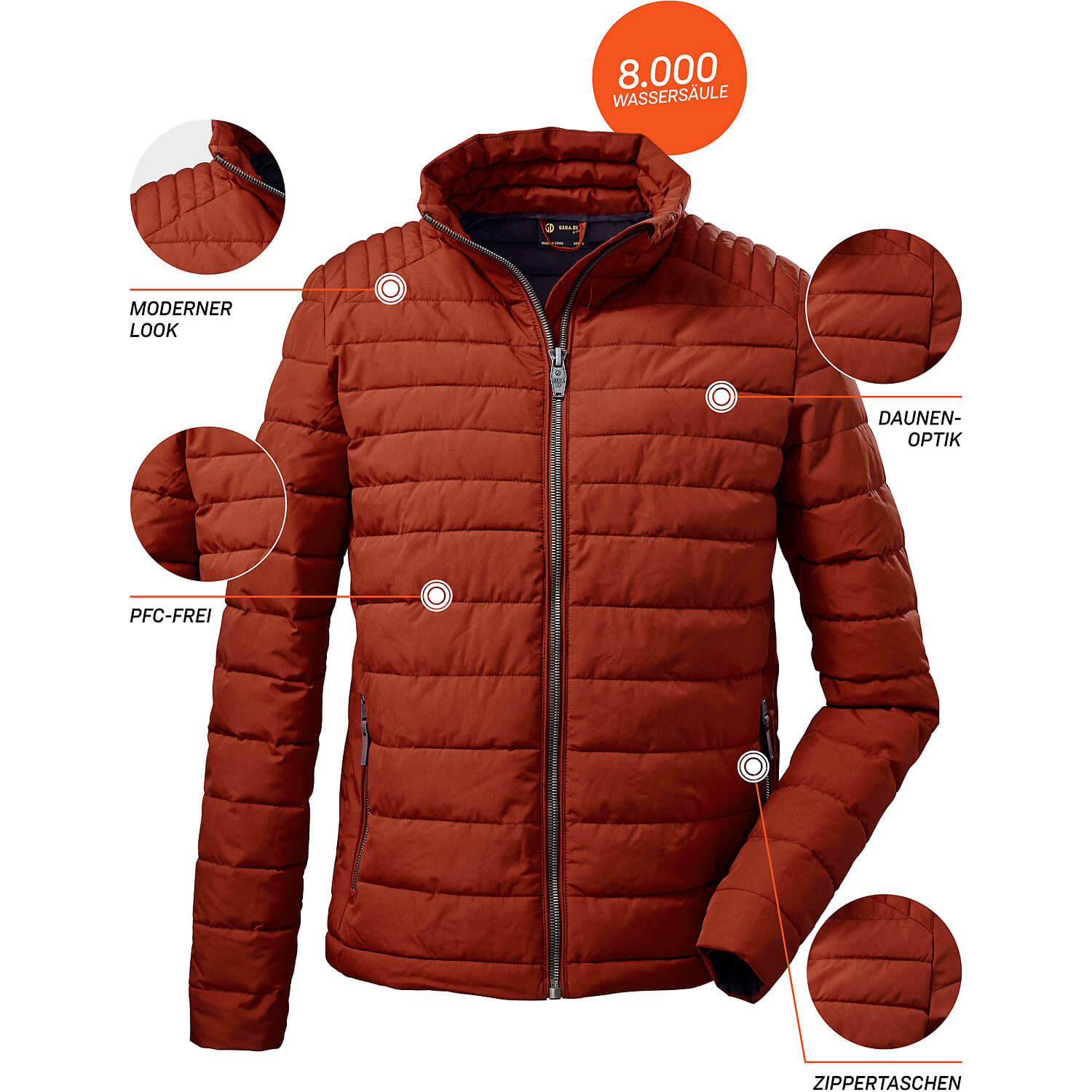 Herren G.I.G.A. DX by killtec Cognac GW 40 MN QLTD JCKT 00544 S Funktionsjacke