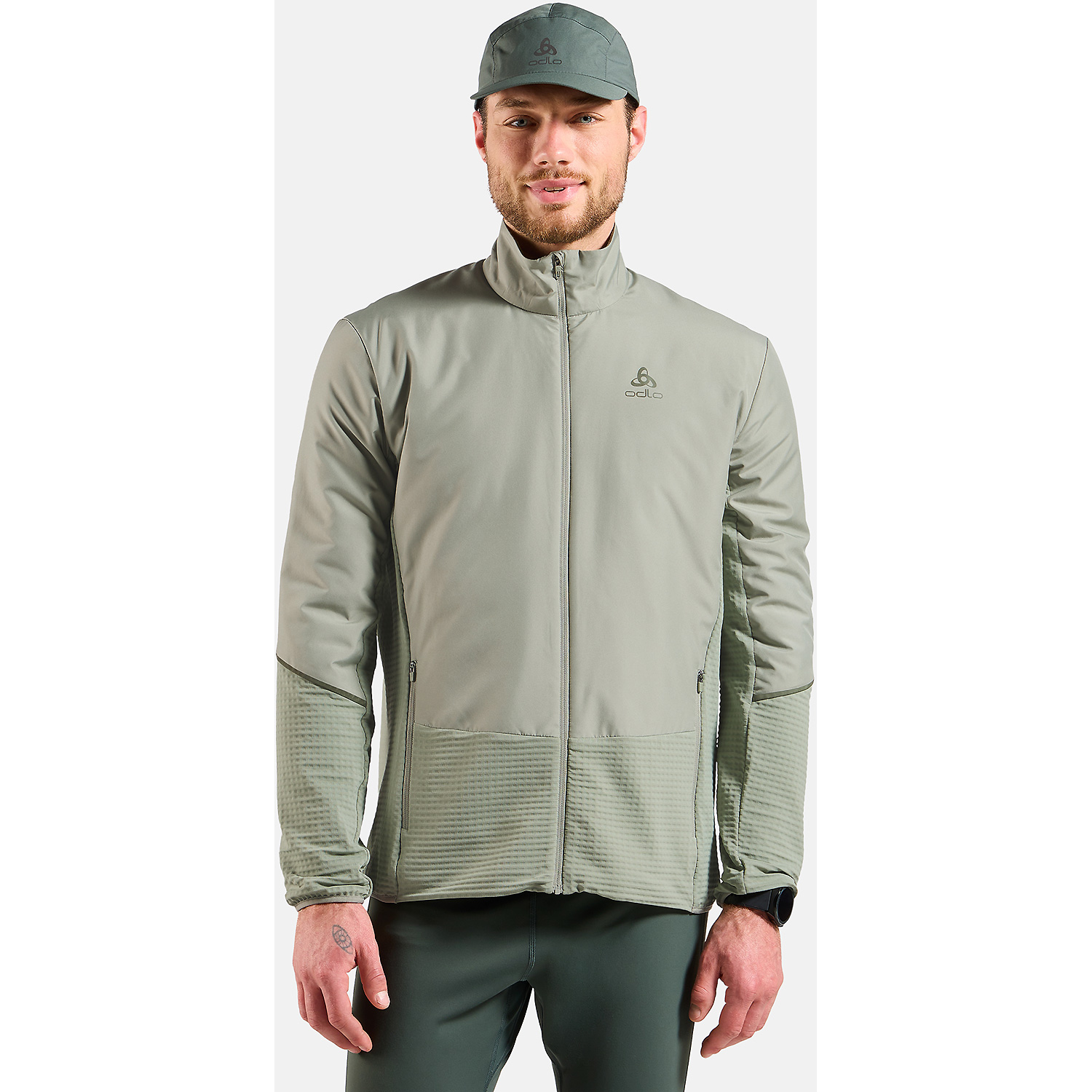 Herren Odlo Dunkelgrau ESSENTIAL INSULATOR HYBRID Funktionsjacke