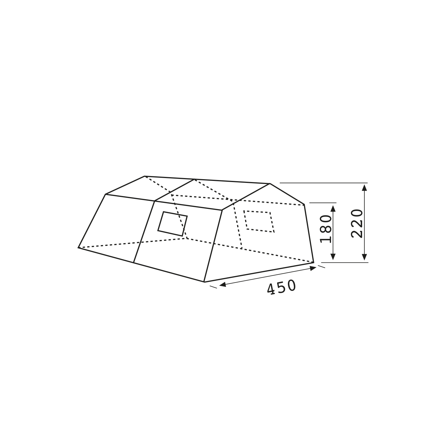 Unisex Tortuga wie abgebildet Unterkunftszelt Alabama 4,50 x 4,50 m Campingzelt
