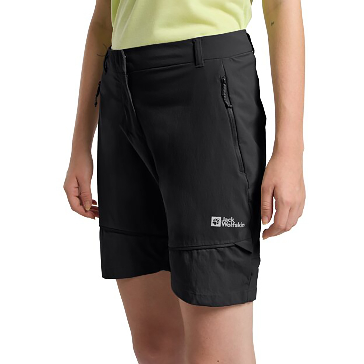Damen Jack Wolfskin Schwarz HIKEOUT ZIP OFF PANTS W 6000 38 Hose
