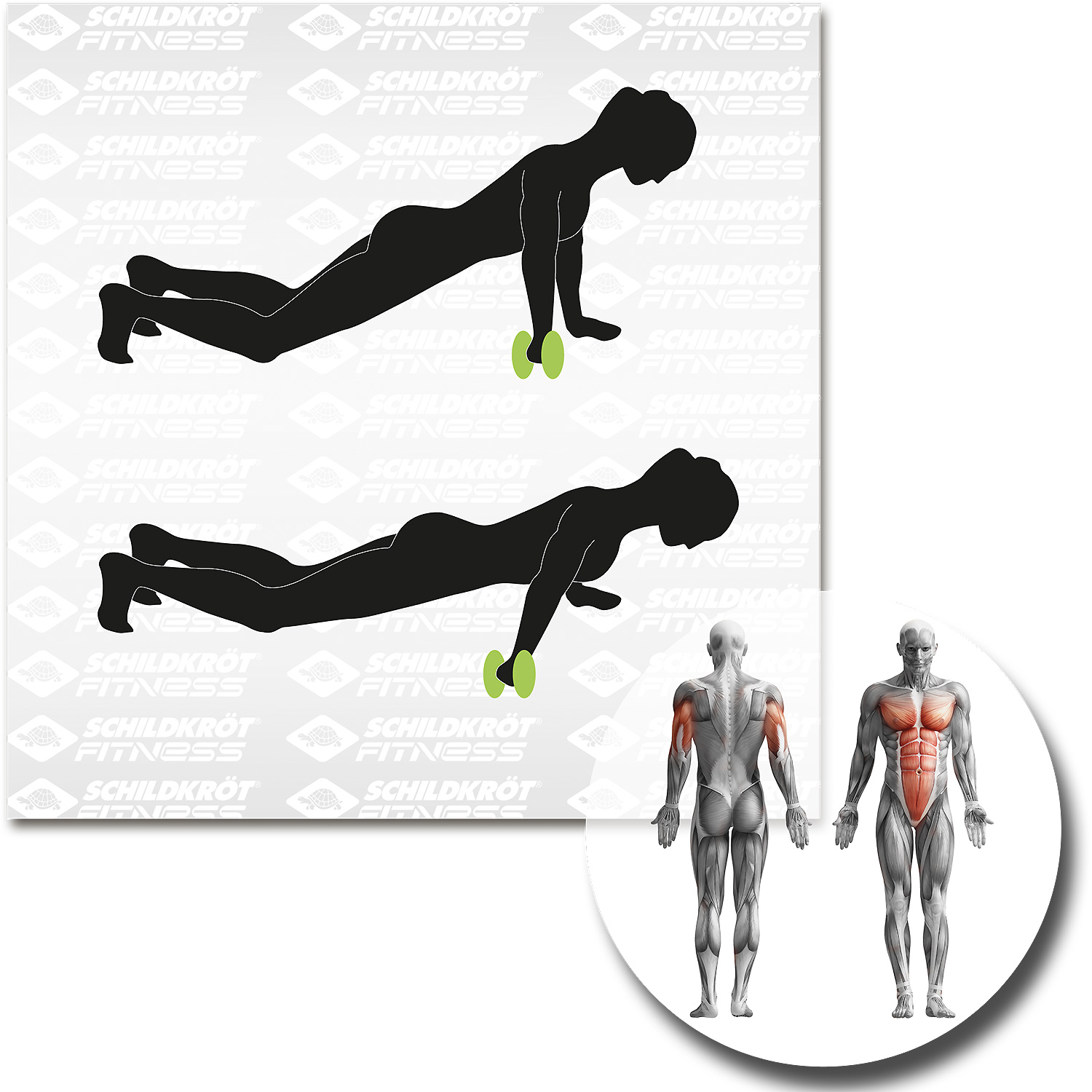 Unisex Schildkröt FITNESS wie abgebildet DUAL-CORE-WHEELS - 2er Set, kugelgelagert 000 - Fitnessgerät