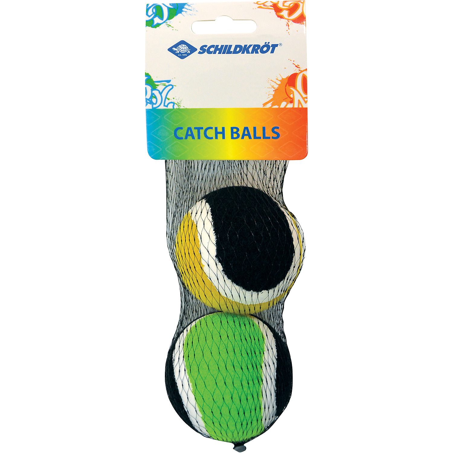 Unisex Schildkröt wie abgebildet Ersatz-Klettbälle  (2 Bälle yellow+green/black) im Meshbag 000 - Spiel