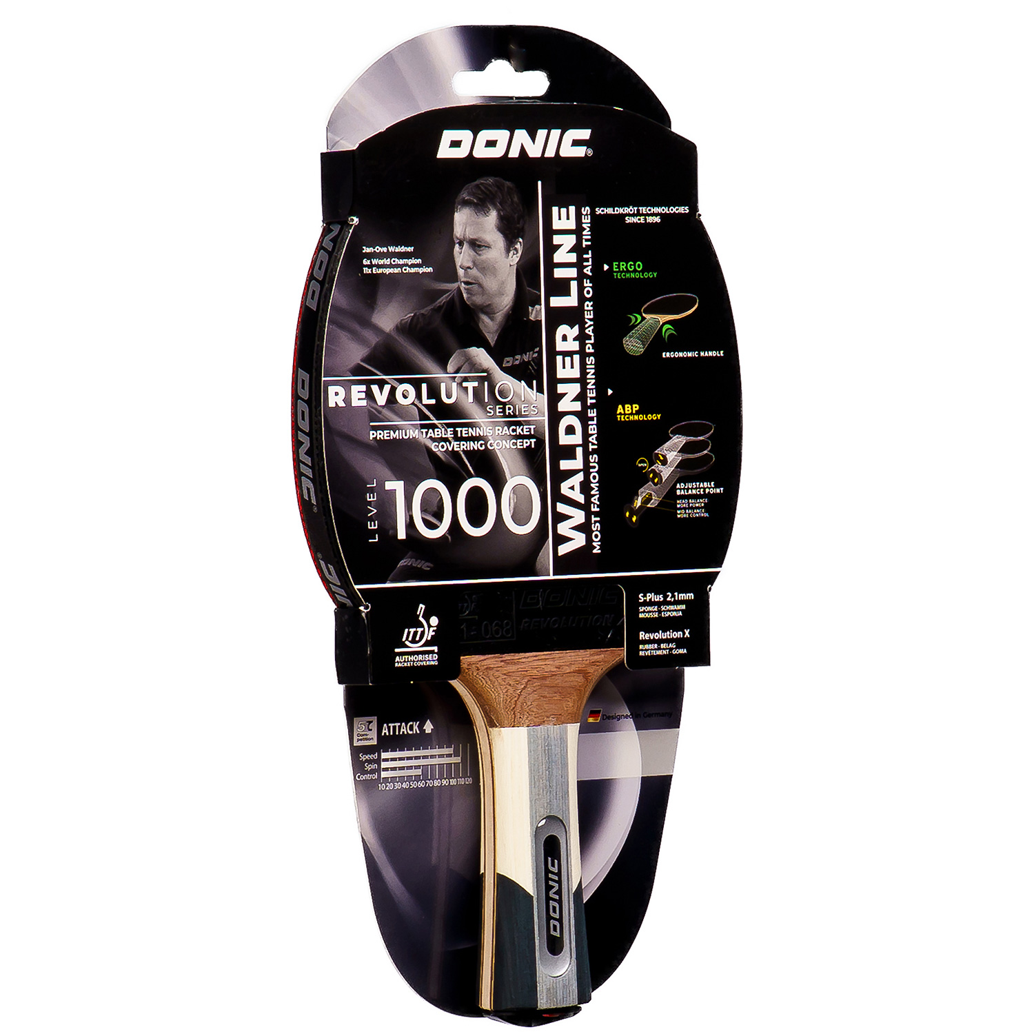 Unisex DONIC wie abgebildet TT-Schläger WALDNER 1000 ABP-Griff 000 - Tischtennis-Schläger