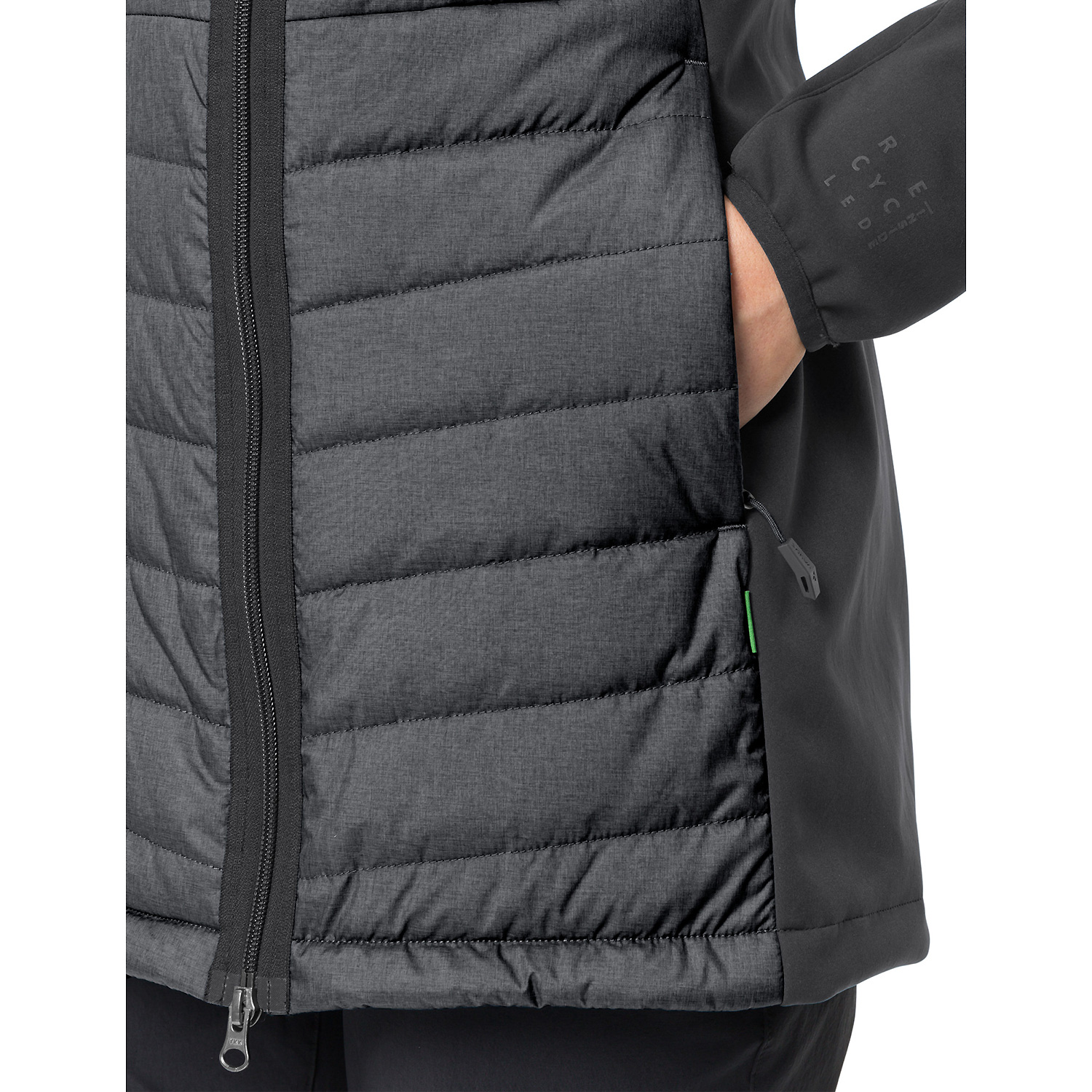 Damen VauDe Schwarz Wo Skomer Hybrid Parka Funktionsjacke