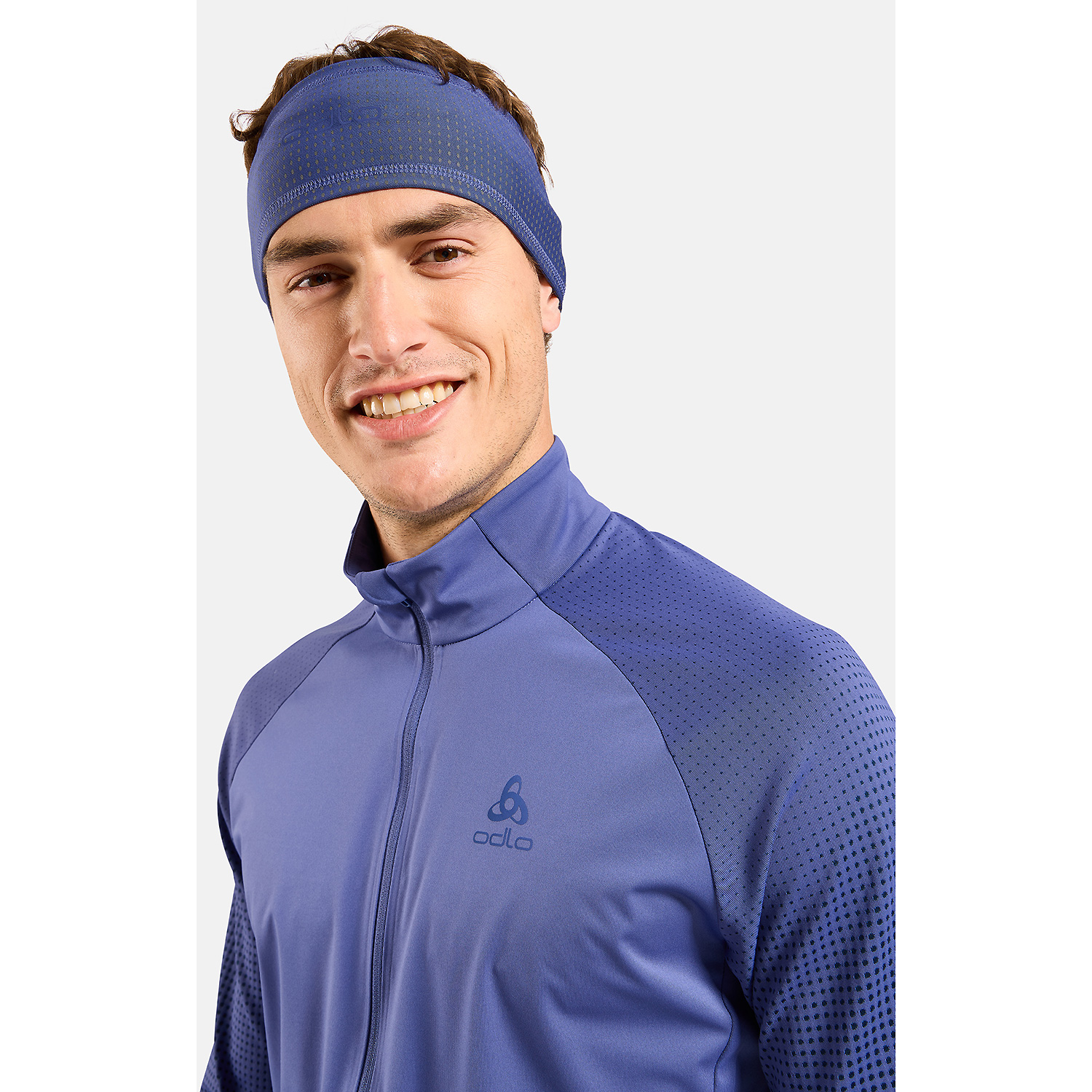 Herren Odlo Blau ZEROWEIGHT WARM HYBRID Jacke