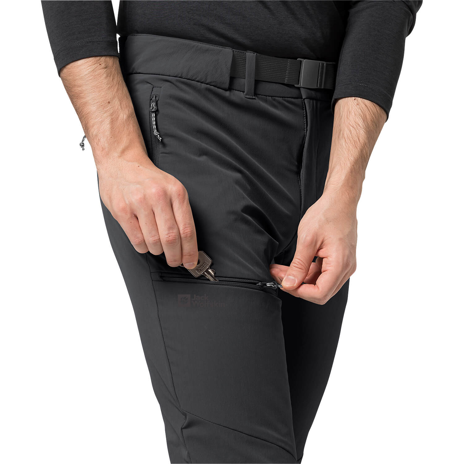Herren Jack Wolfskin Schwarz HOLDSTEIG PANTS M 5719 48/S Hose