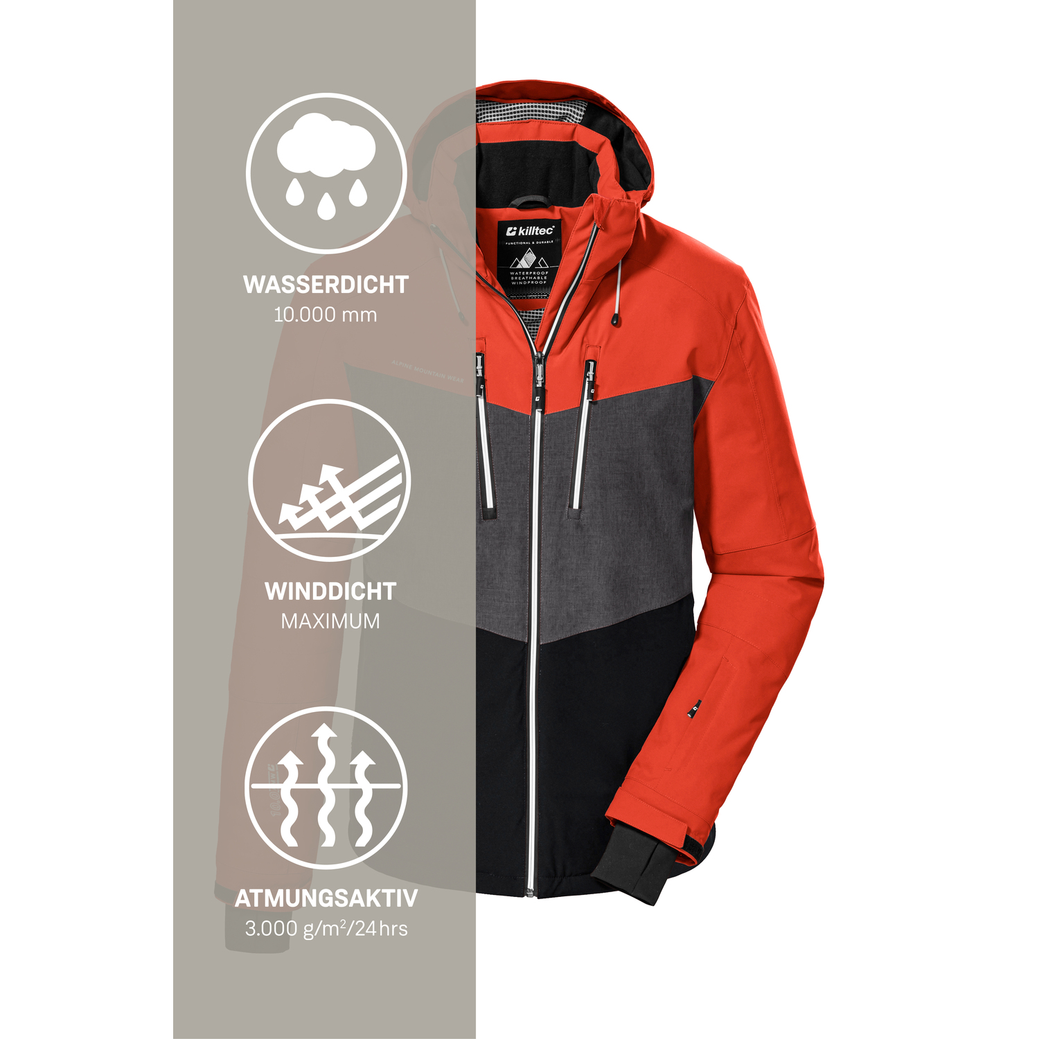 Herren killtec Dunkelorange